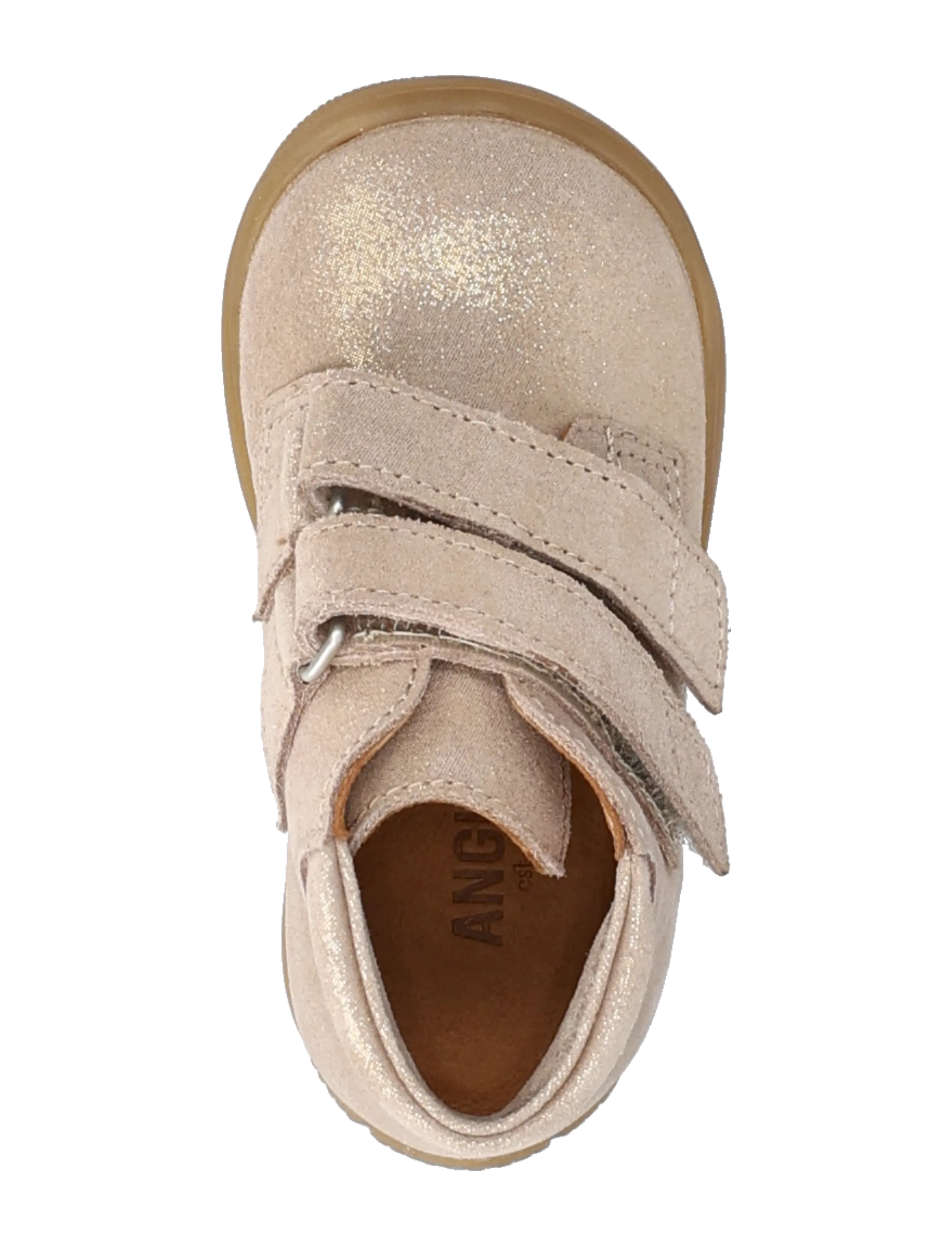 ANGULUS - Shoes - flat - with velcro - skor - 4018 rose glitter suede - 3