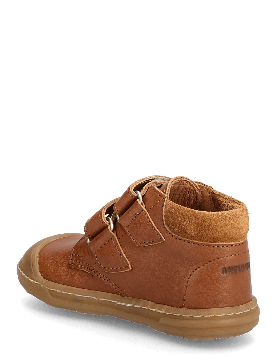 ANGULUS - Booties - flat - with velcro - shoes - 1545/2219 cognac/cognac - 3