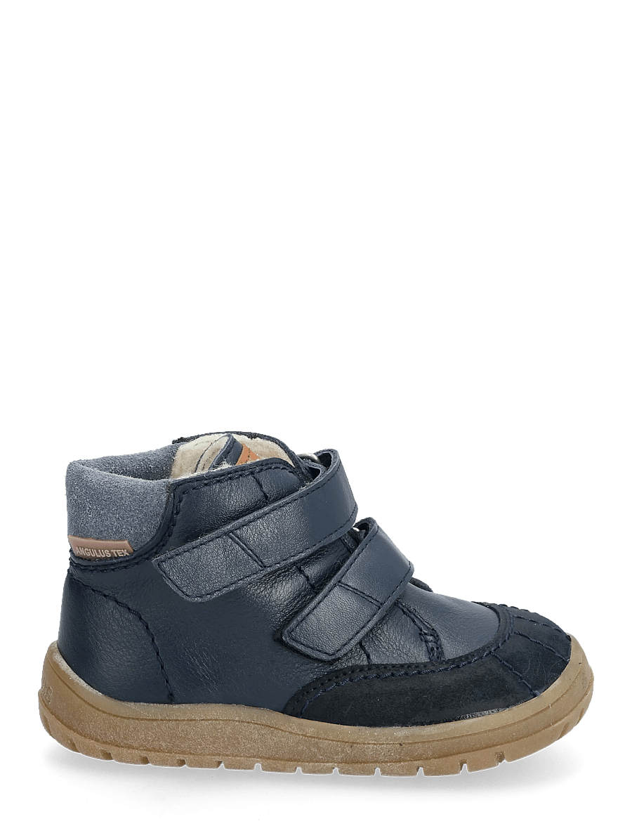 ANGULUS - Boots - flat - with velcro - winterstiefel - 2103/3266/1789/2734 navy/tan/b - 2