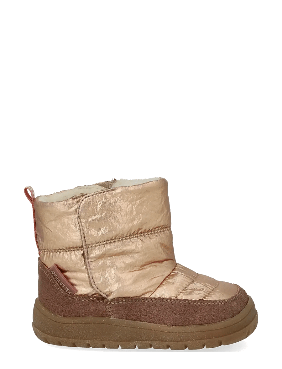 ANGULUS - Boots - flat - with velcro - winterstiefel - 2102/3937 rose/rose gold shine - 1