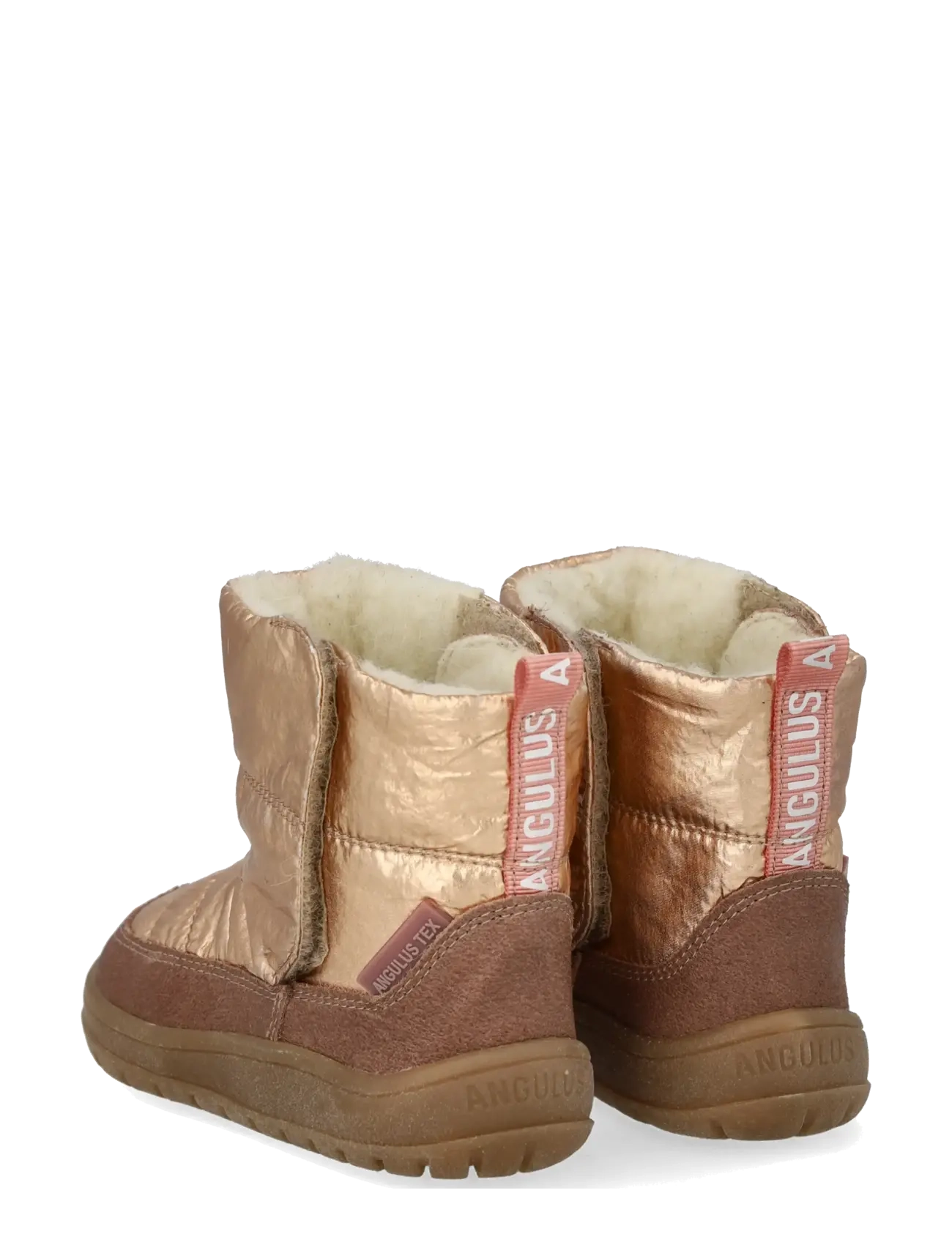 ANGULUS - Boots - flat - with velcro - talvesaapad - 2102/3937 rose/rose gold shine - 2
