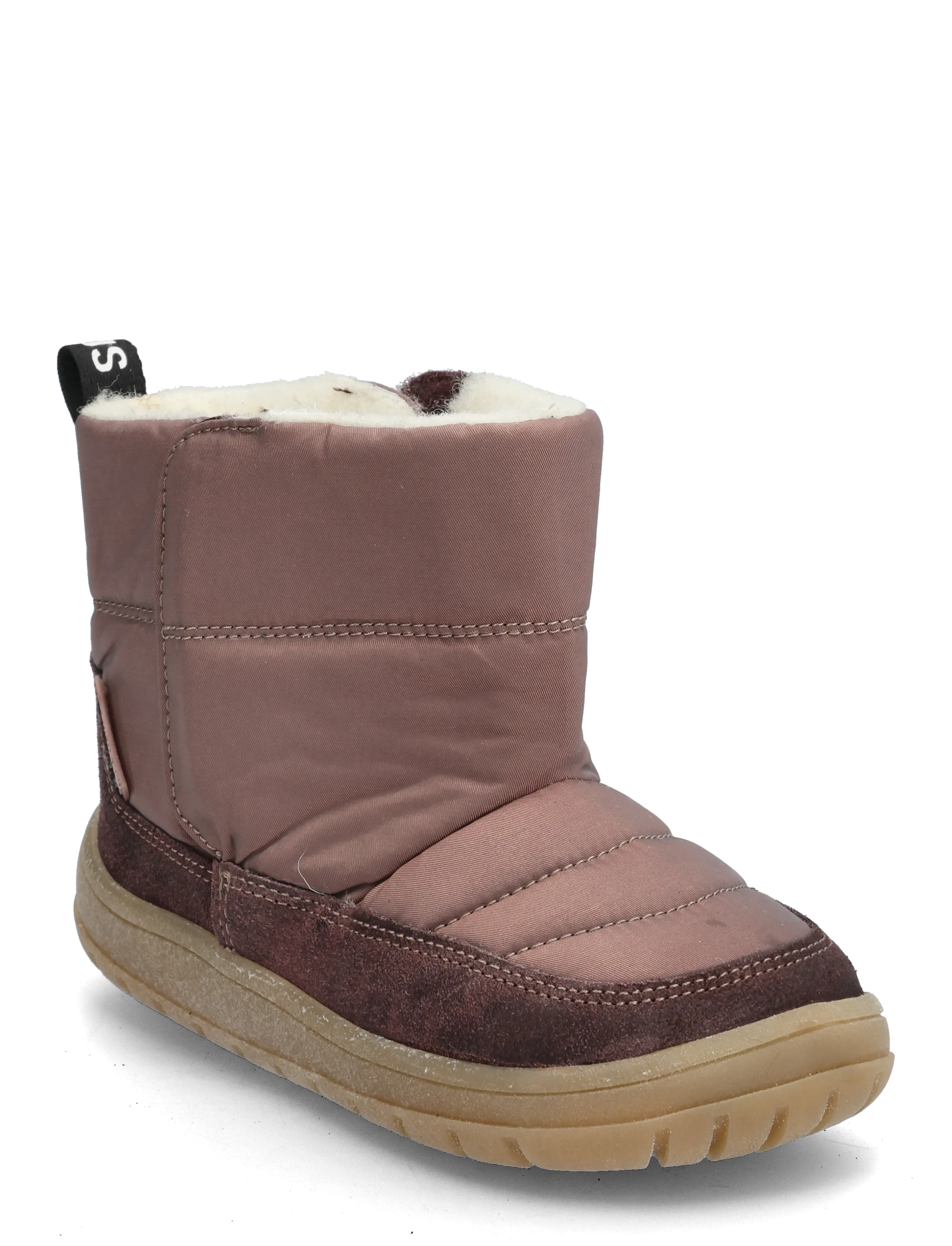 Boots - flat - with velcro - 3330/3942 DUSTY AUBERGINE/DUST