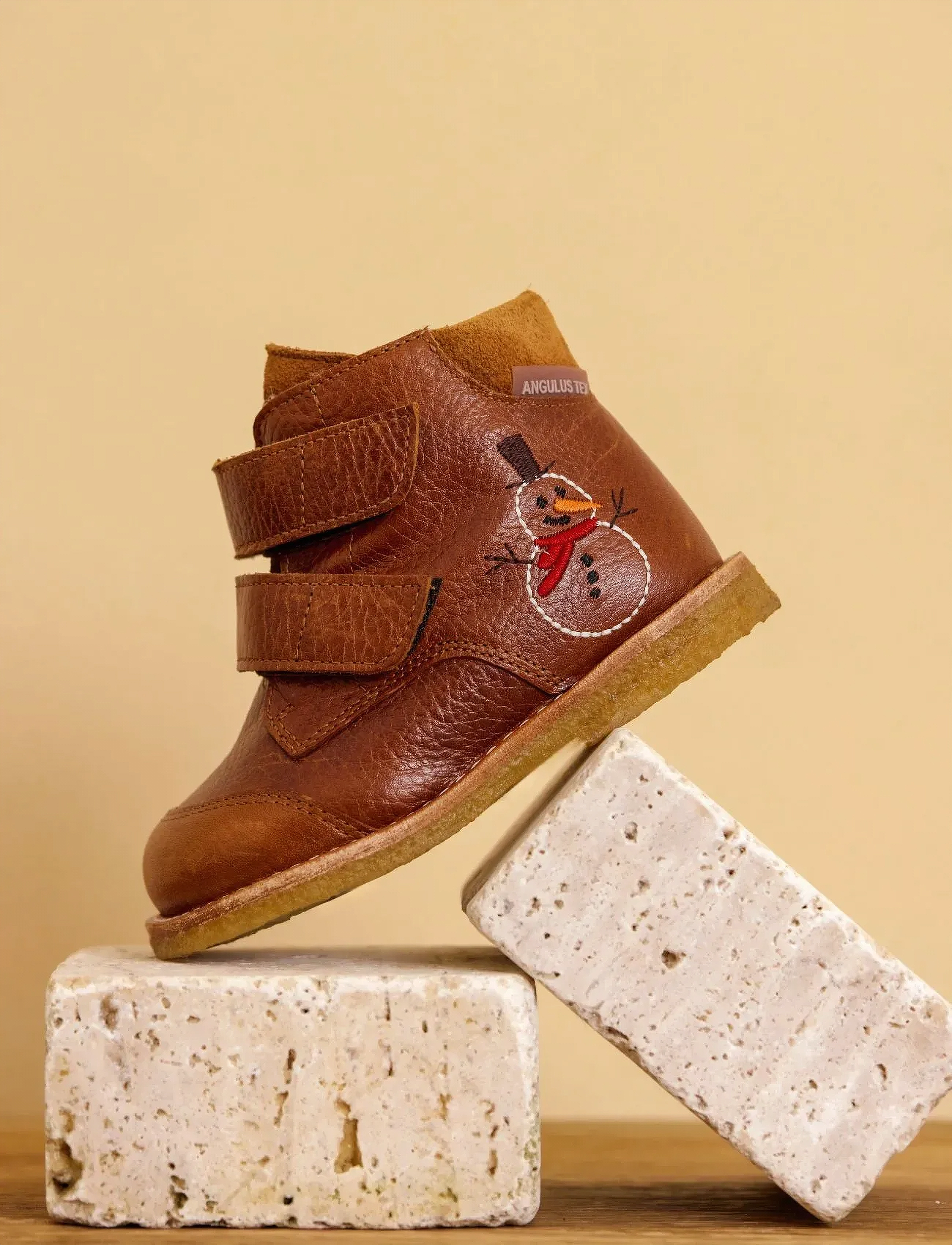 ANGULUS Boots Flat With Velcro, Børn, Velcro Ankelstøvler, Brun, Str: 25