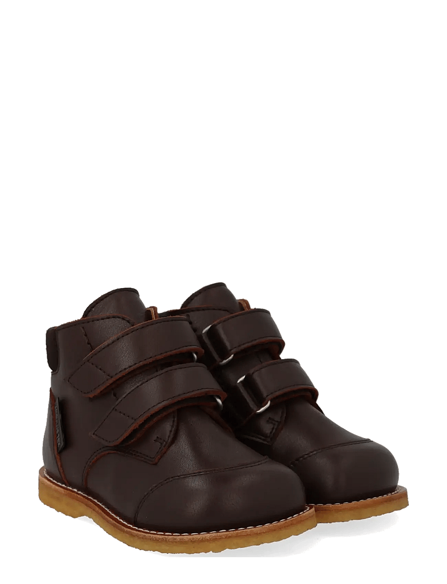 ANGULUS - Booties - flat - with velcro - sko - 3261/1779 dark brown/dark brow - 0