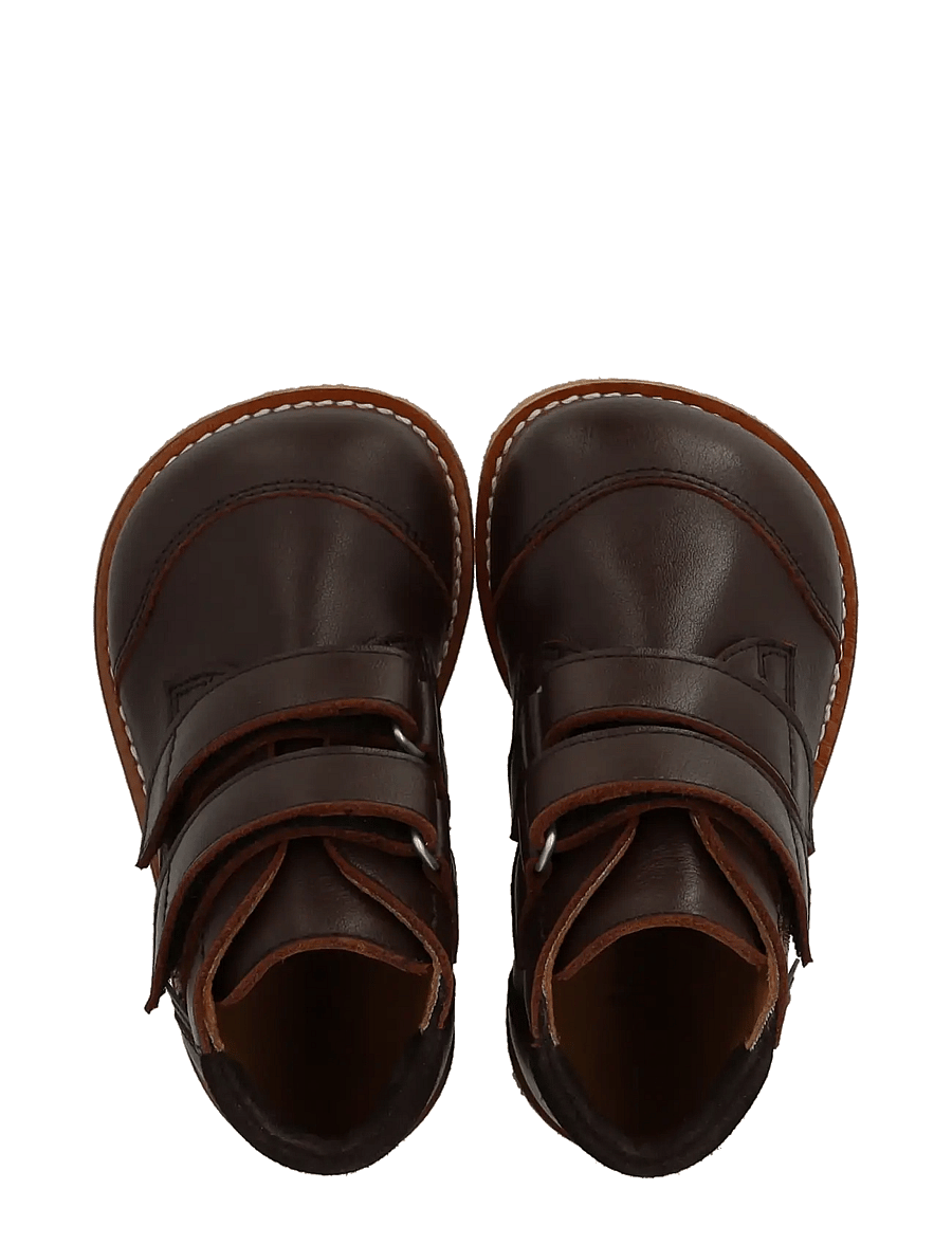 ANGULUS - Booties - flat - with velcro - sko - 3261/1779 dark brown/dark brow - 3