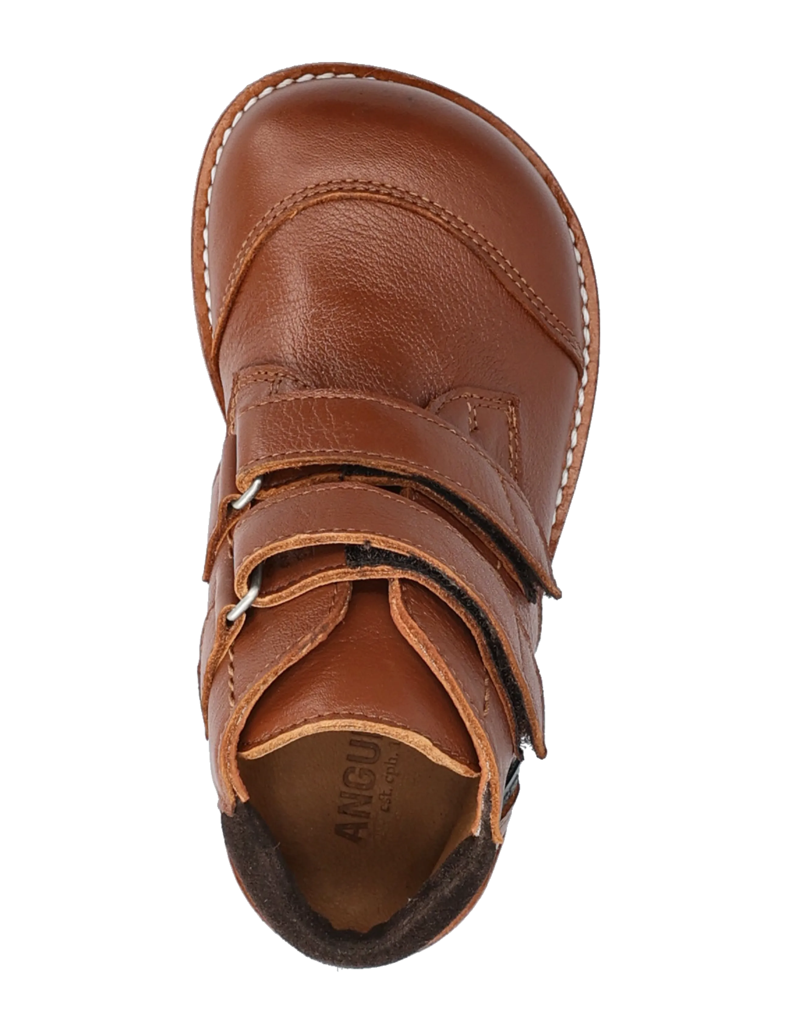 ANGULUS - Booties - flat - with velcro - herbstschuhe - 3260/1779 cognac/dark brown - 4