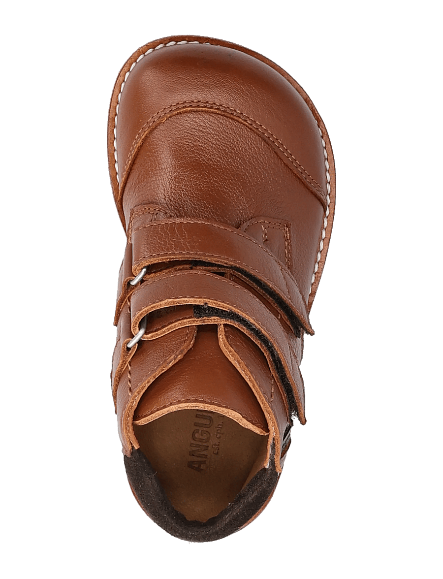 ANGULUS - Booties - flat - with velcro - sko - 3260/1779 cognac/dark brown - 4