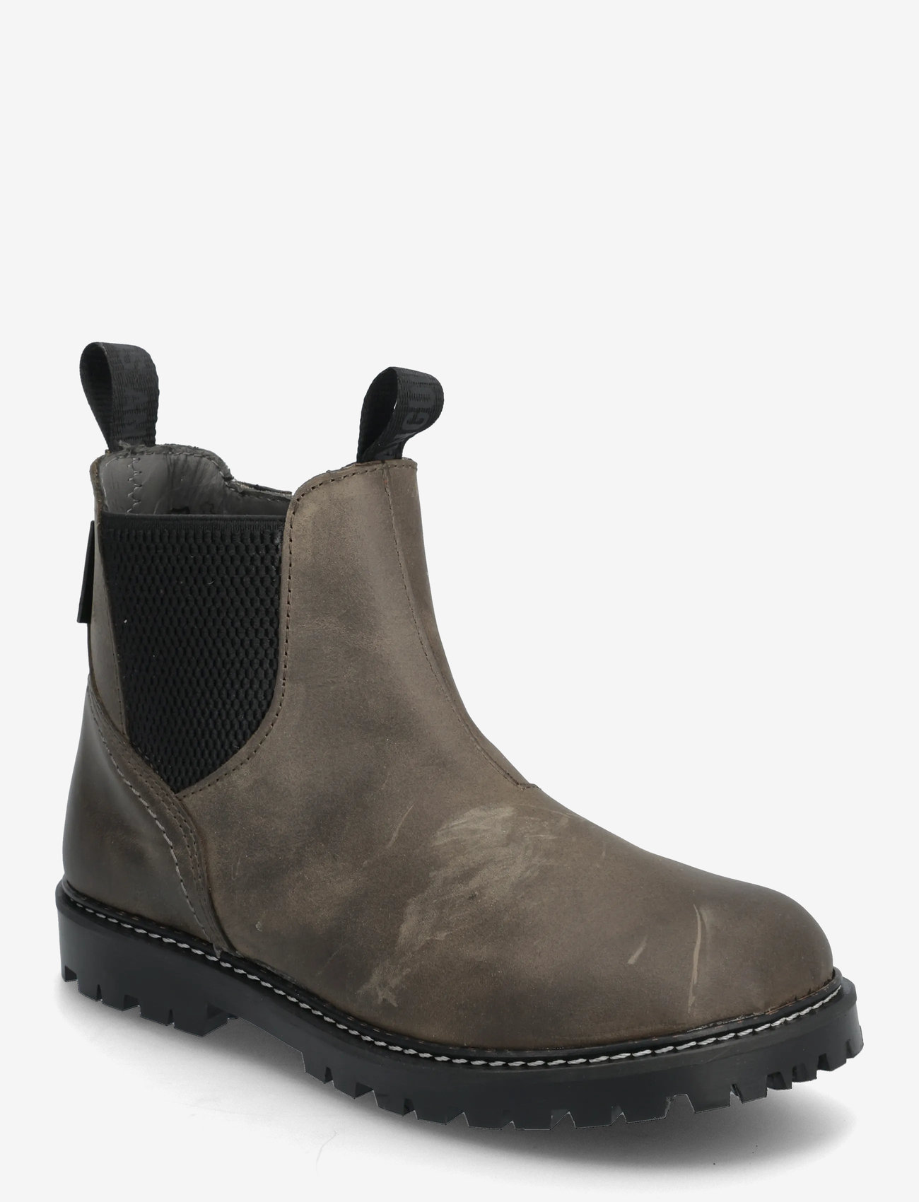 ANGULUS - Booties - flat - with zipper - efterårssko - 1764/053 dark olive/black elas - 0