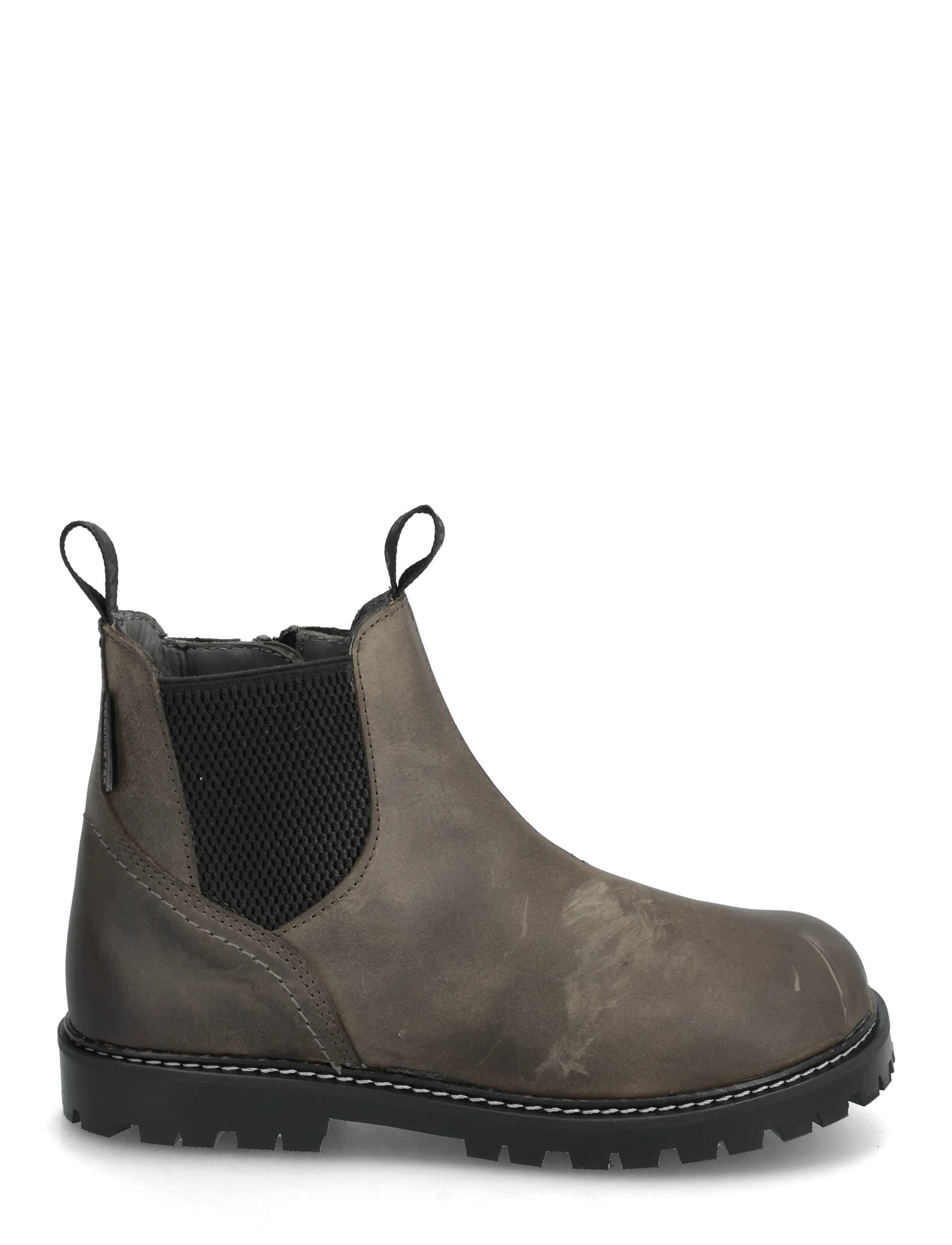 ANGULUS - Booties - flat - with zipper - stövlar & kängor - 1764/053 dark olive/black elas - 2