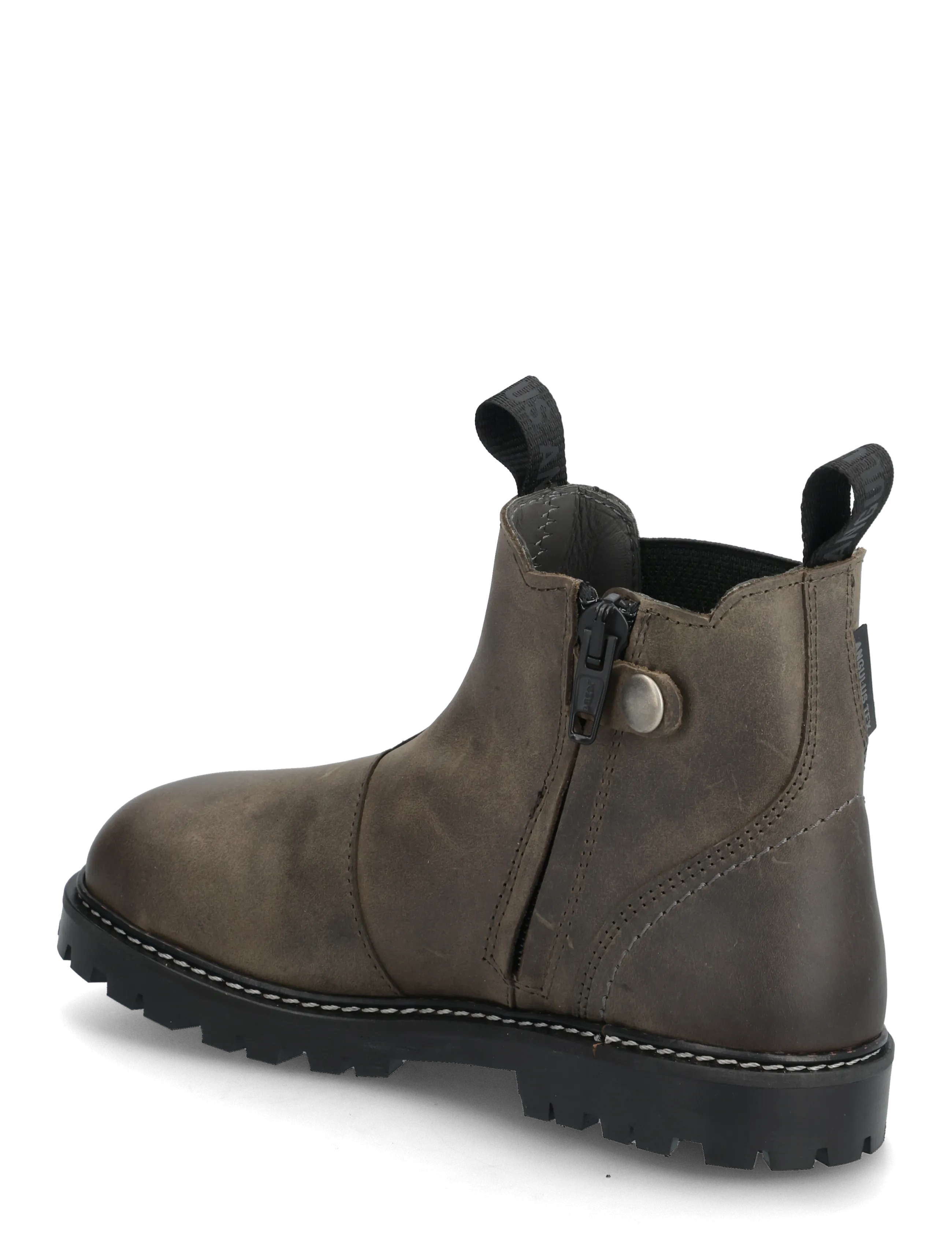 ANGULUS - Booties - flat - with zipper - stövlar & kängor - 1764/053 dark olive/black elas - 3