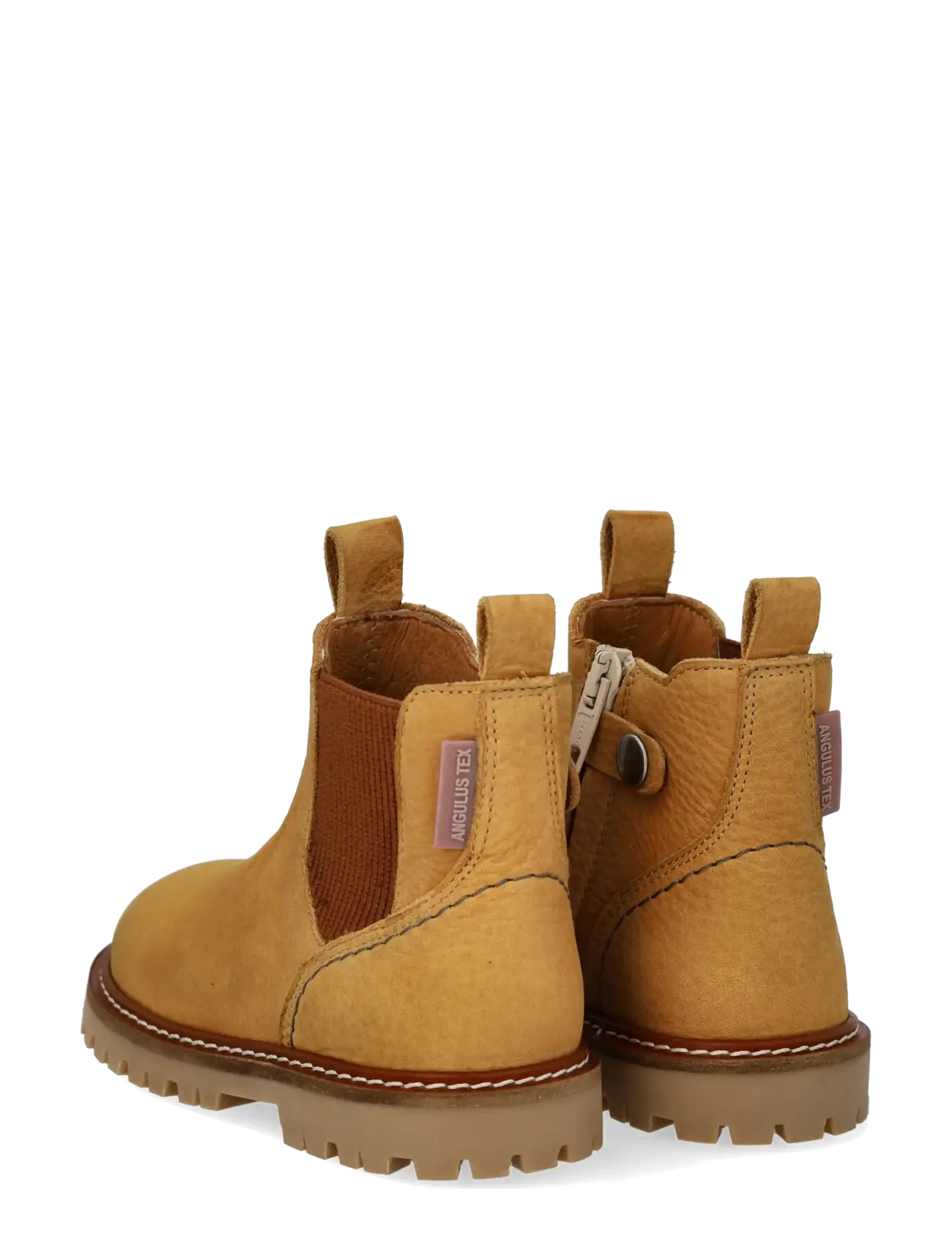 ANGULUS - Booties - flat - with zipper - 2580/040 ocher/cognac - 2