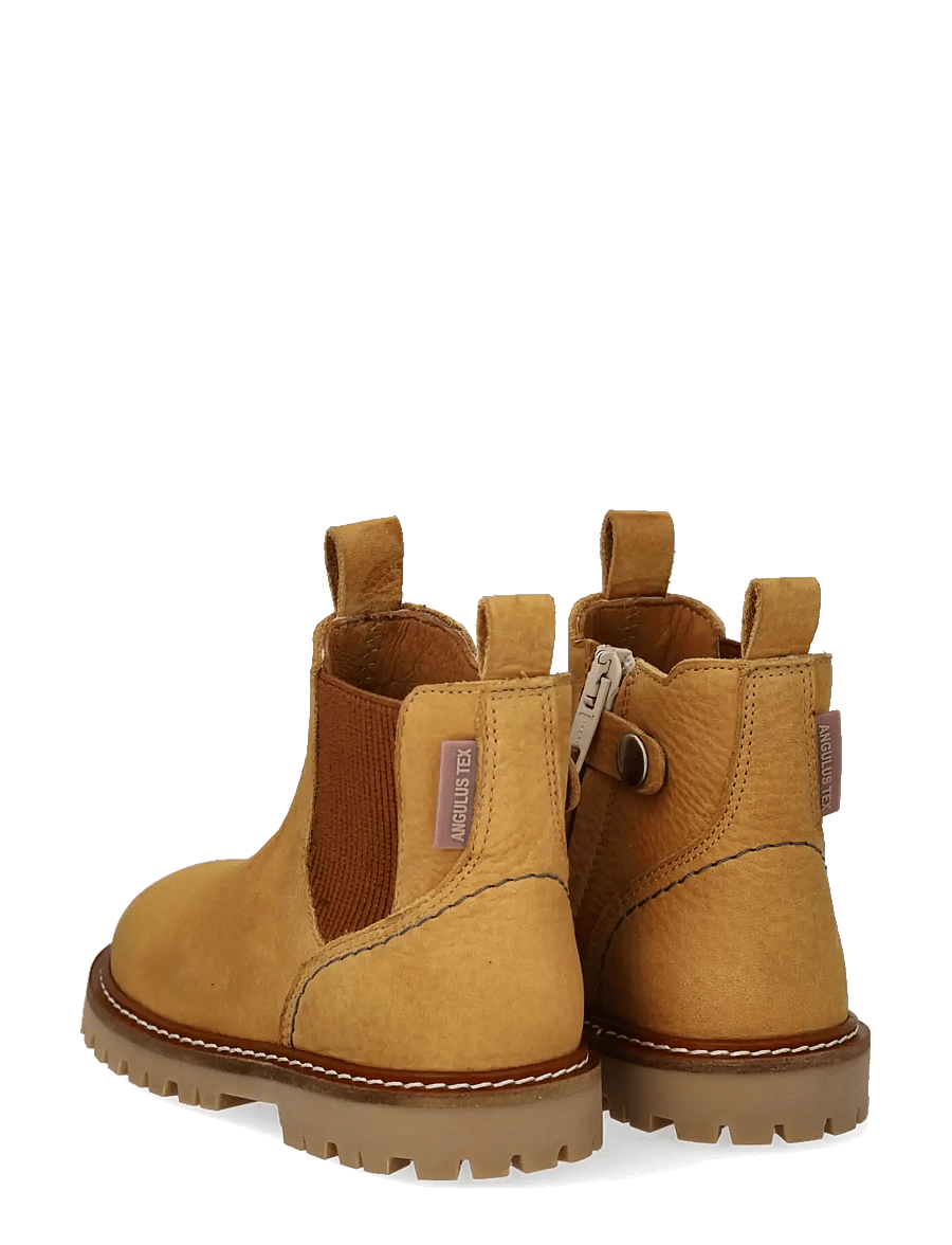 ANGULUS - Booties - flat - with zipper - stiefel - 2580/040 ocher/cognac - 2