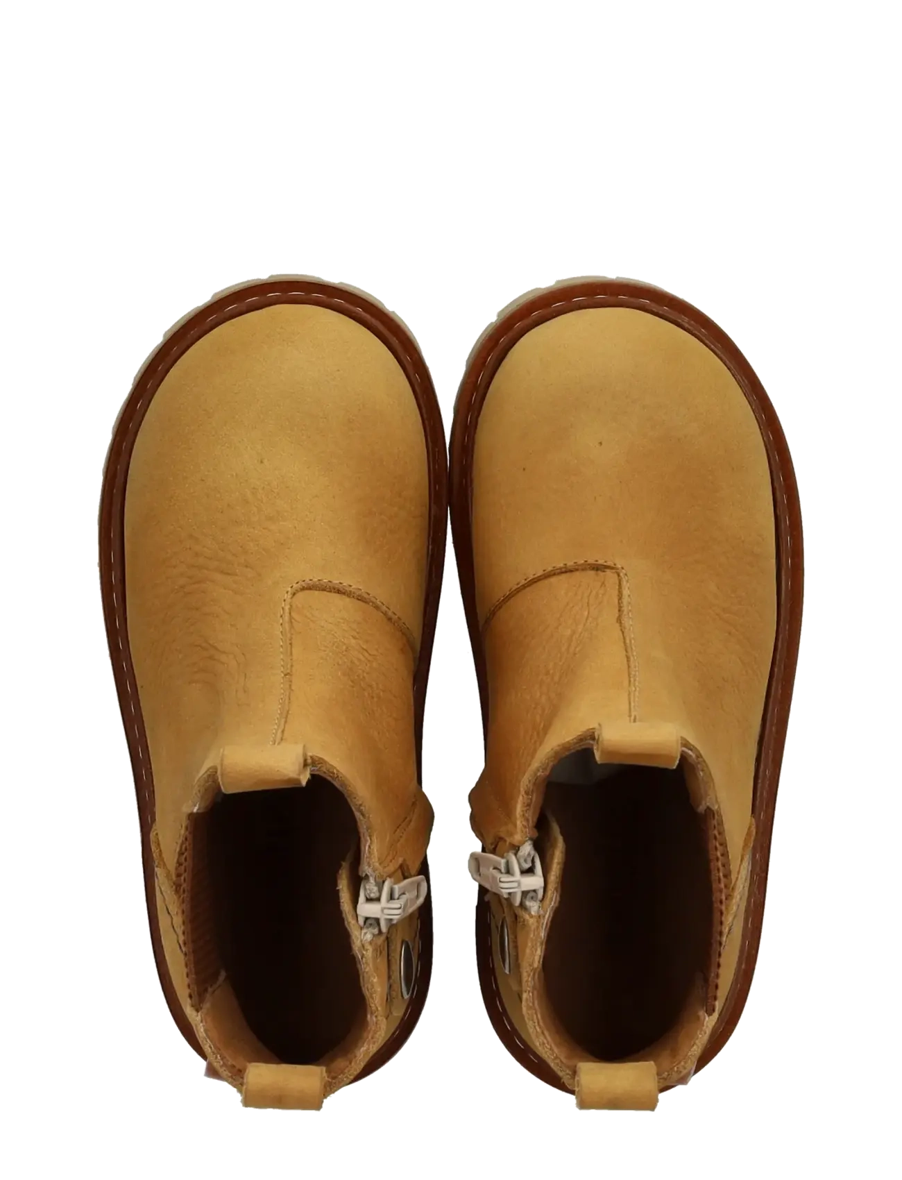 ANGULUS - Booties - flat - with zipper - 2580/040 ocher/cognac - 3