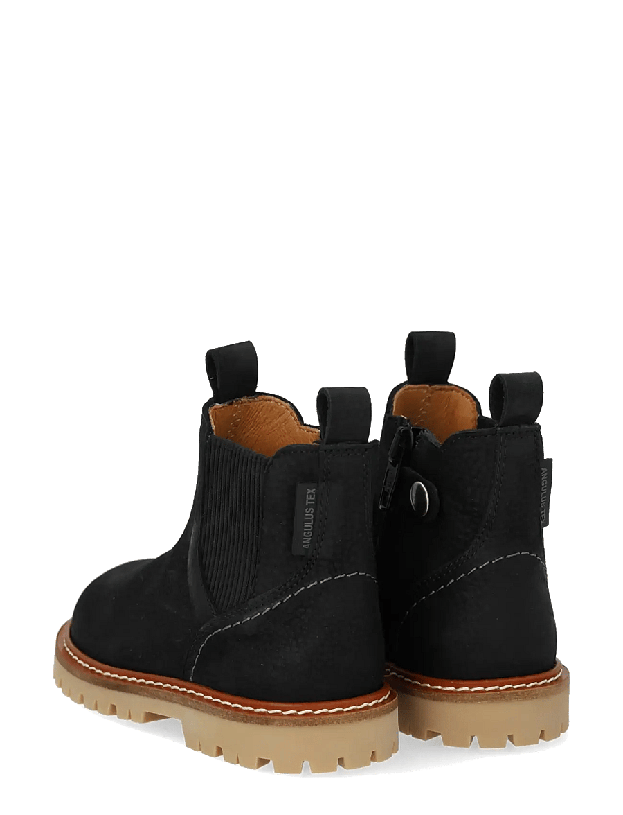 ANGULUS - Booties - flat - with zipper - saapad - 2584/019 black/black - 2