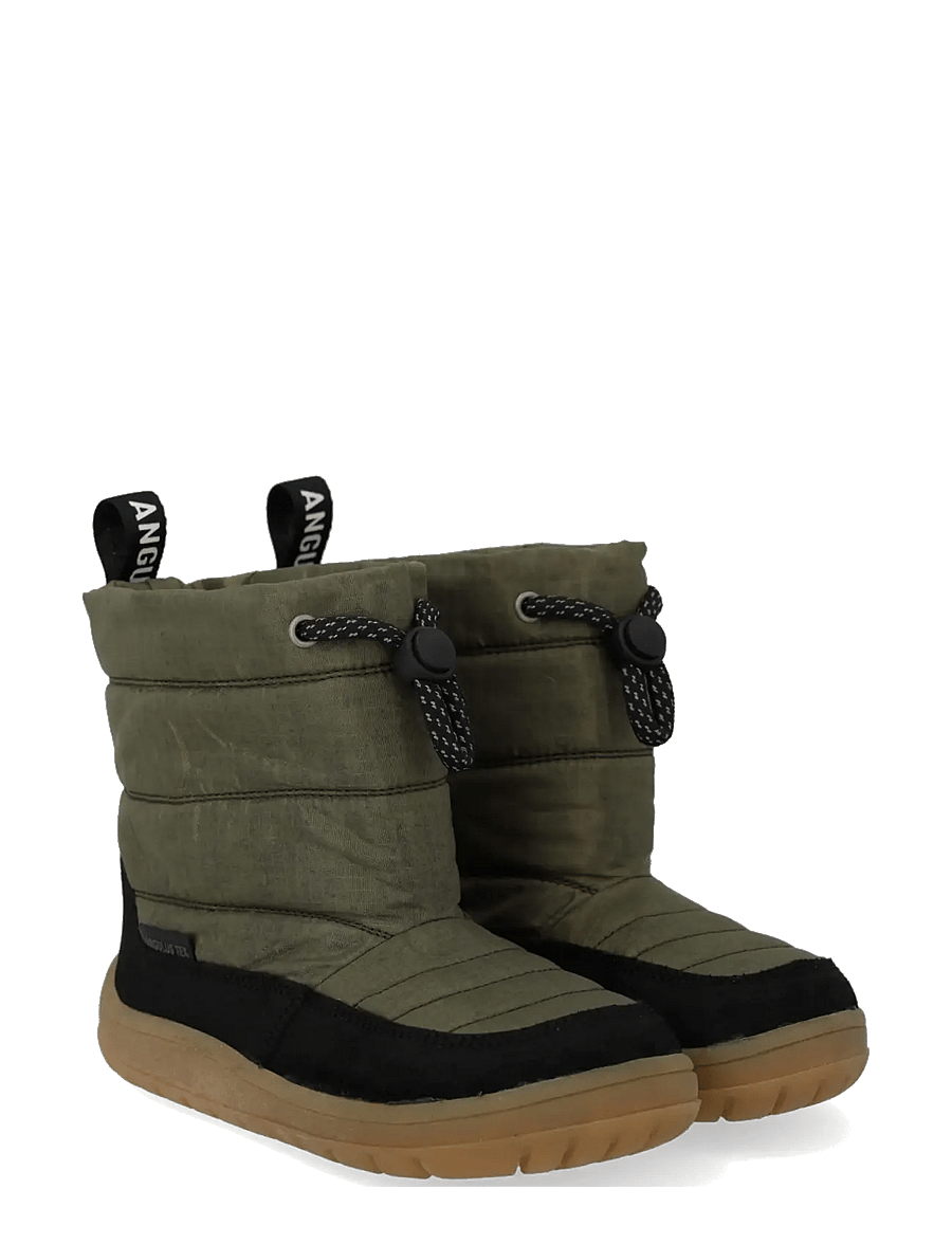 ANGULUS - Boots - flat - winterstiefel - 2100/3322 black/olive recycled - 0