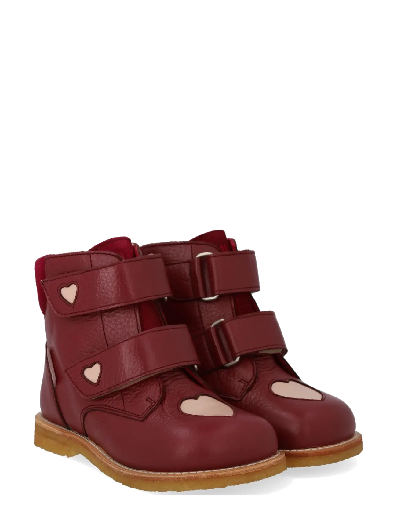 ANGULUS Boots - flat - with velcro - ANGULUS - 3253/3282/2739 BERRY/ROSEBUD/B / burgundy
