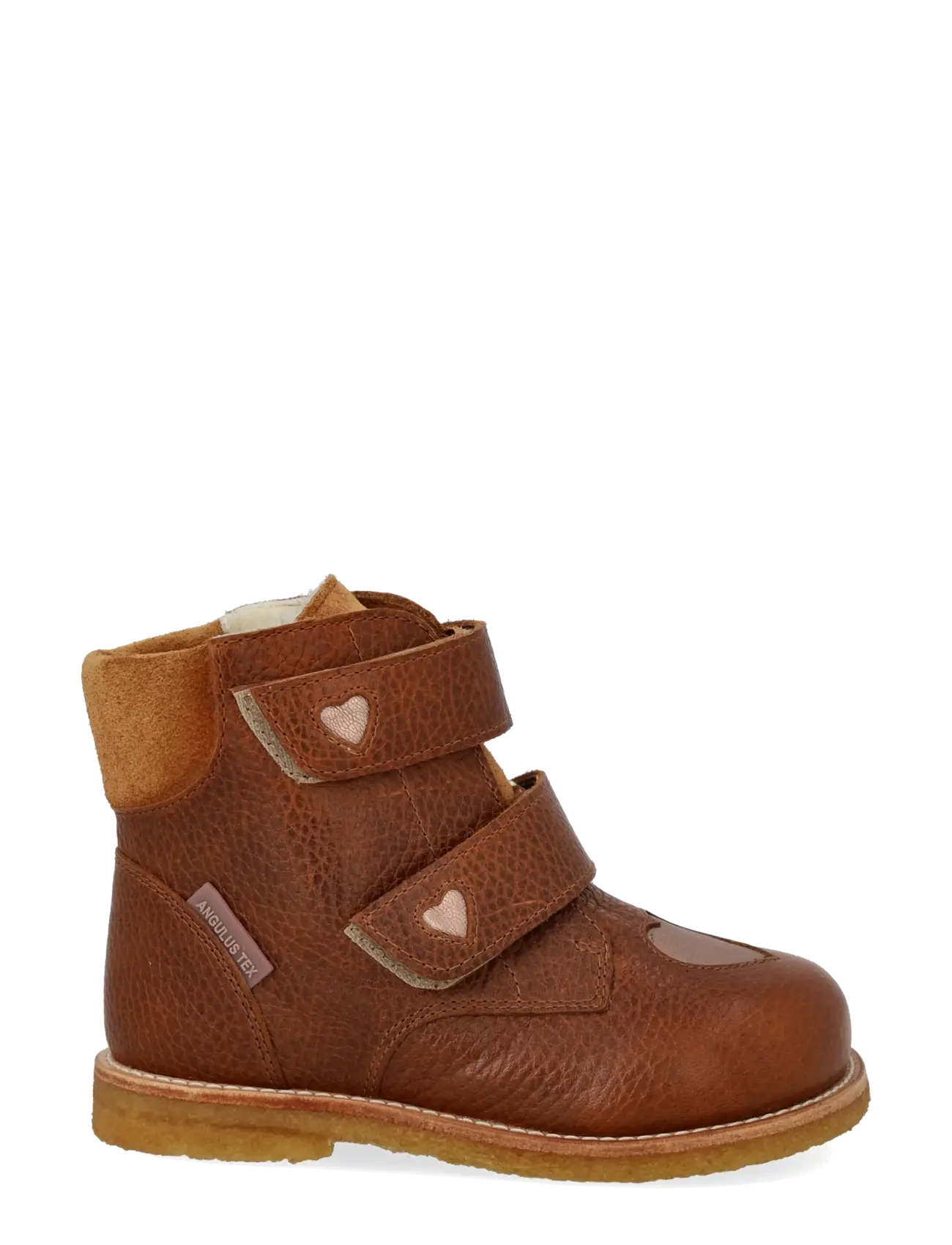 ANGULUS - Boots - flat - with velcro - talvesaapad - 2509/3285/2219 cognac/rose cop - 1