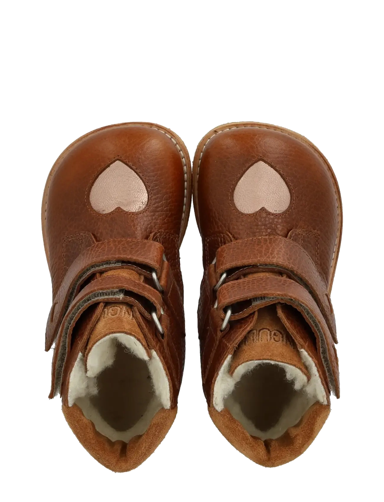 ANGULUS - Boots - flat - with velcro - talvesaapad - 2509/3285/2219 cognac/rose cop - 3