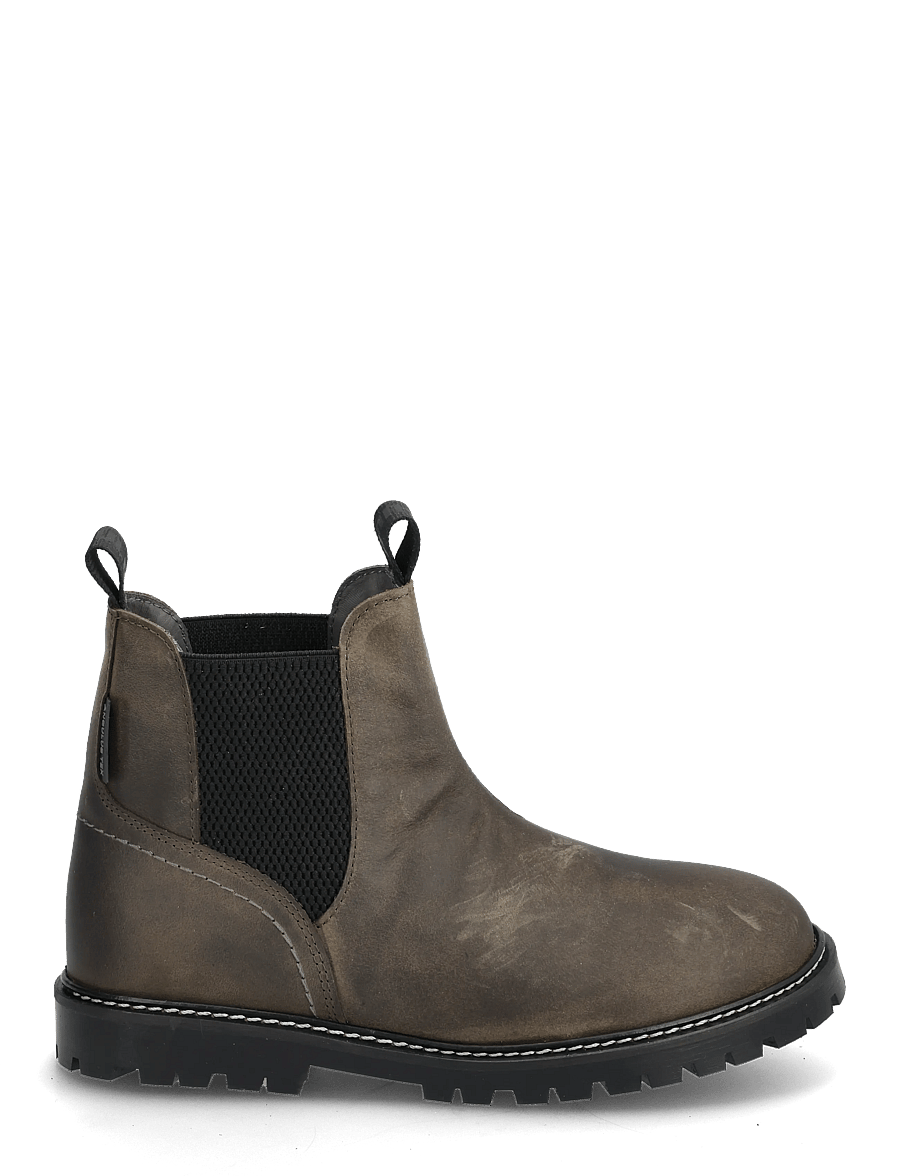 ANGULUS - Booties - flat - with elastic - stiefel - 1764/053 dark olive/black elas - 2