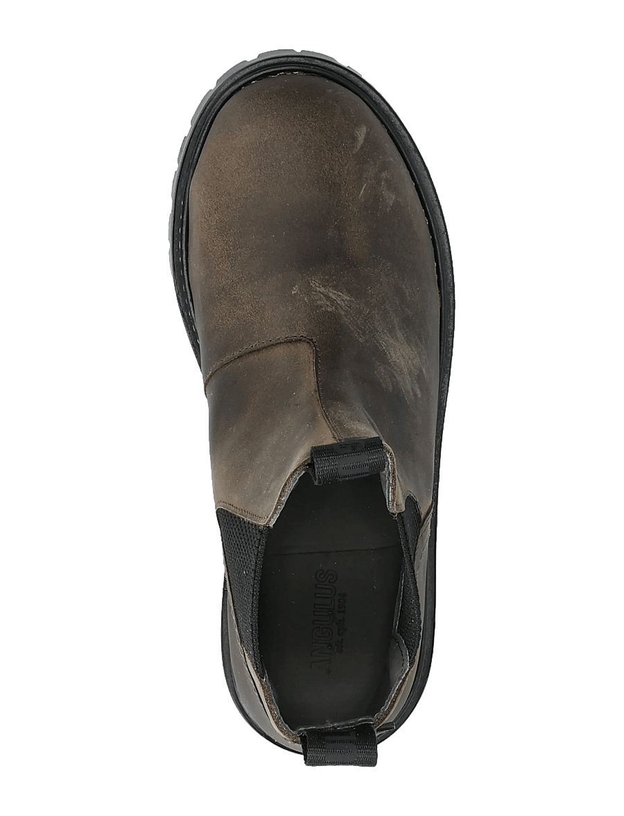 ANGULUS - Booties - flat - with elastic - stiefel - 1764/053 dark olive/black elas - 4