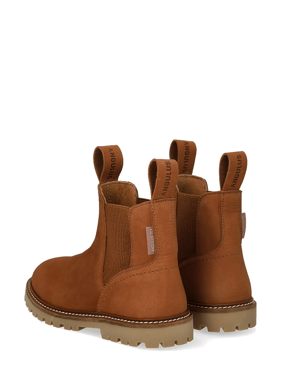 ANGULUS - Booties - flat - with elastic - stiefel - 2583/040 cognac/c - 2