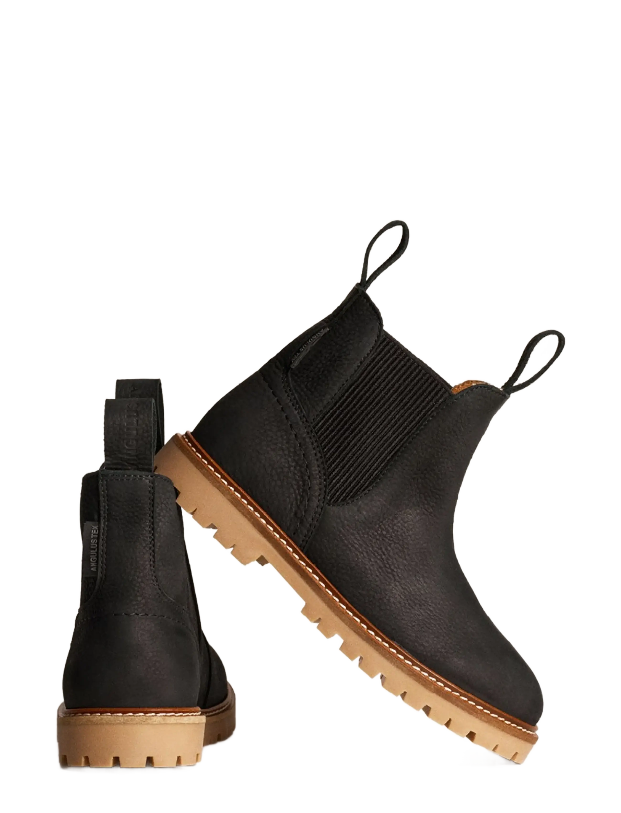 ANGULUS - Booties - flat - with elastic - 2584/019 black/black - 4