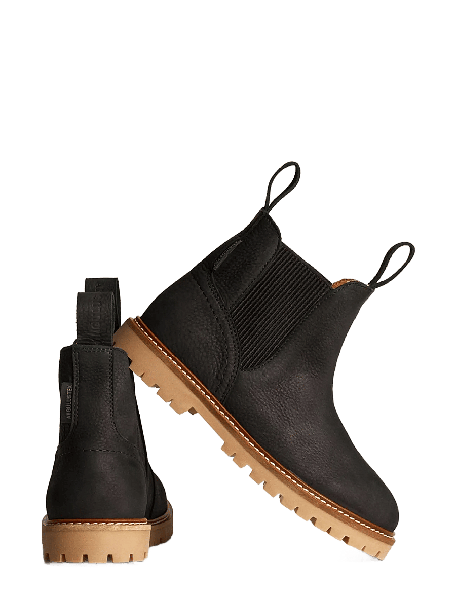 ANGULUS - Booties - flat - with elastic - stiefel - 2584/019 black/black - 4