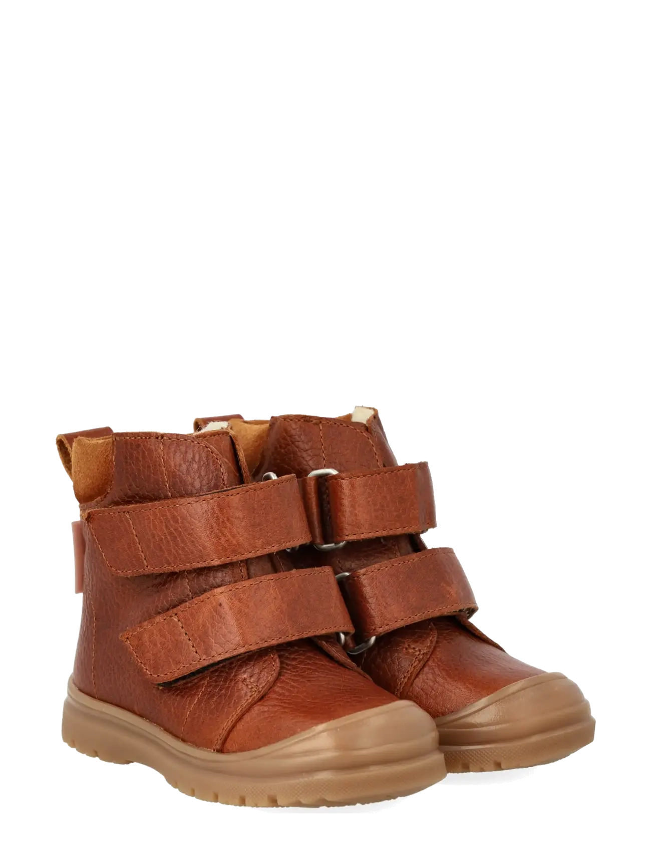 ANGULUS Boots - flat - with velcro - Shoes - 2509/2219 COGNAC / brown