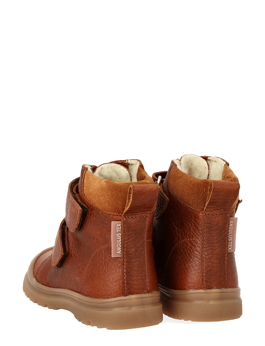 ANGULUS - Boots - flat - with velcro - talvesaapad - 2509/2219 cognac - 2