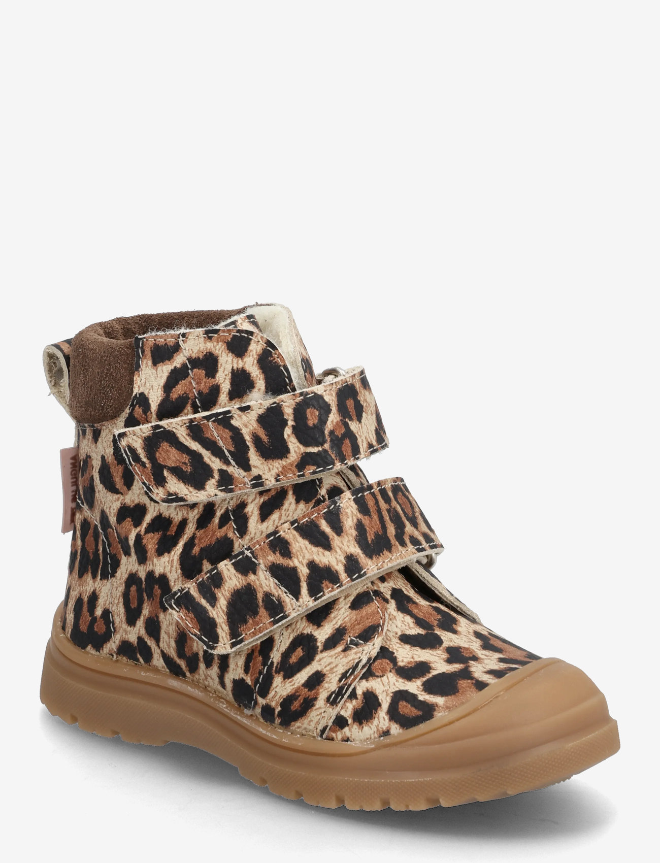 ANGULUS - Boots - flat - with velcro - efterårssko - 4020/1780 beige leo/taupe - 0