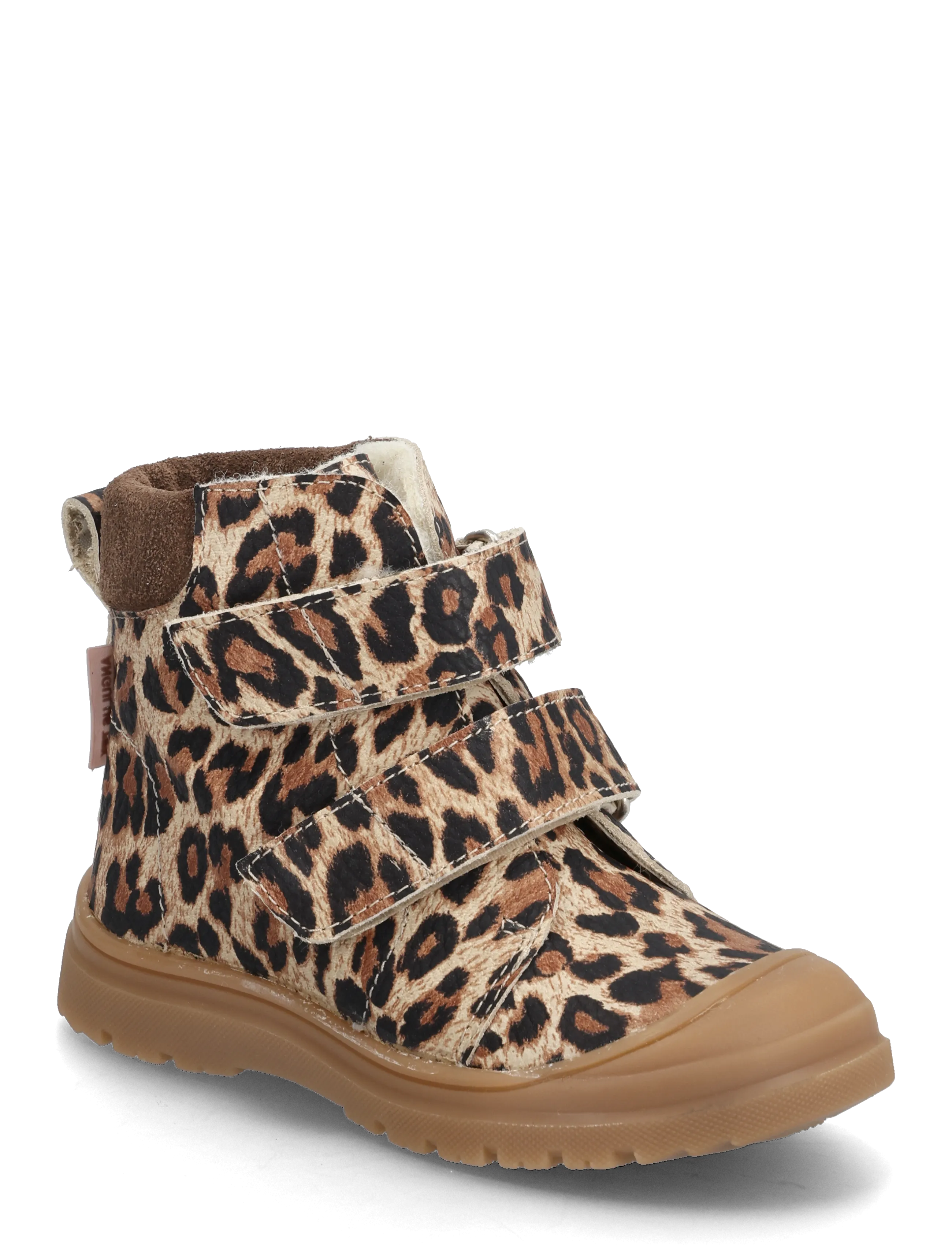 ANGULUS Boots - flat - with velcro - Vinterstøvler - 4020/1780 BEIGE LEO/TAUPE / multi