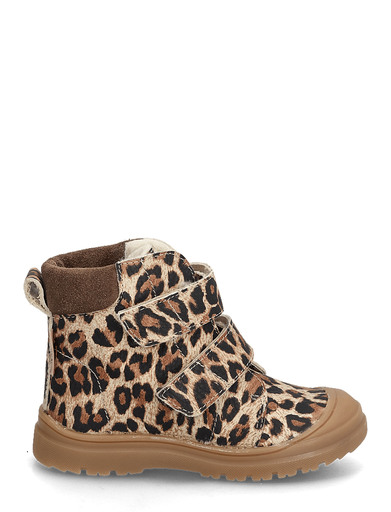 ANGULUS - Boots - flat - with velcro - vinterstövlar - 4020/1780 beige leo/taupe - 1