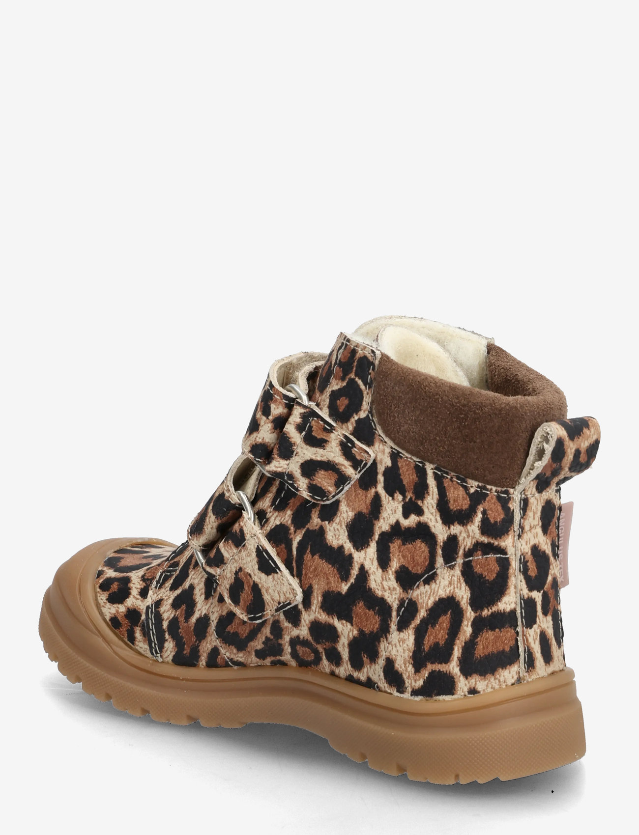 ANGULUS - Boots - flat - with velcro - efterårssko - 4020/1780 beige leo/taupe - 2
