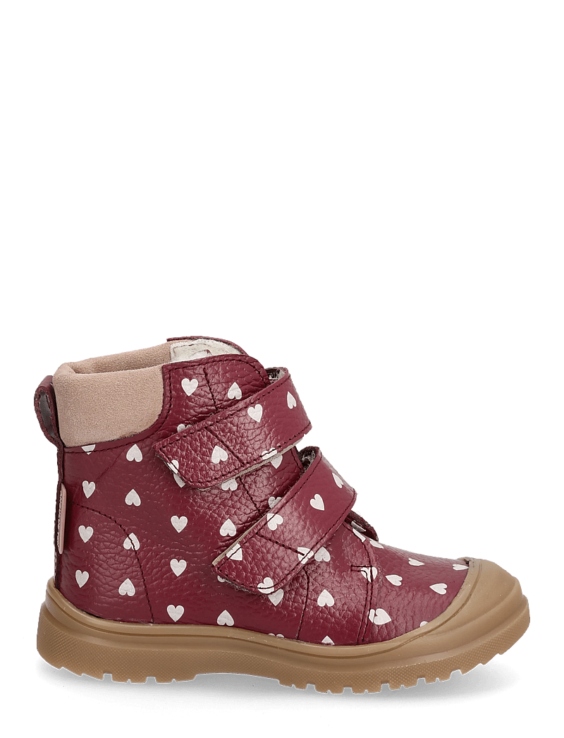 ANGULUS - Boots - flat - with velcro - winterstiefel - 3951/3222 berry hearts/rosebud - 1