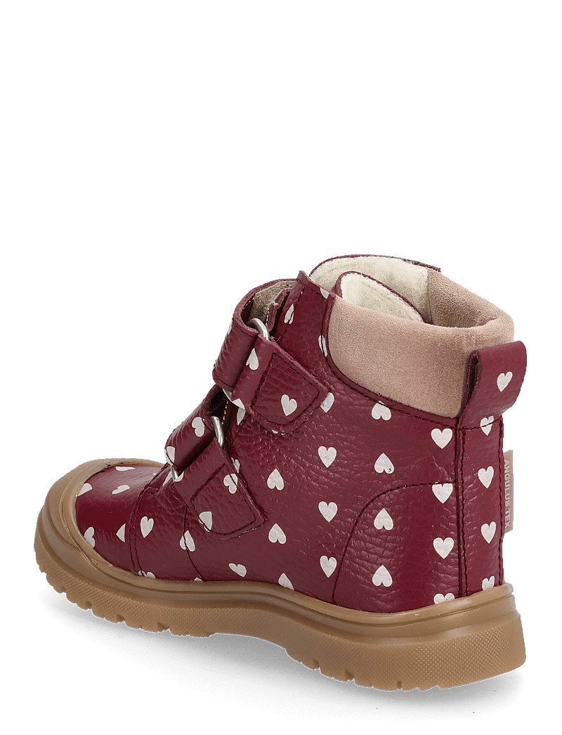 ANGULUS - Boots - flat - with velcro - winterstiefel - 3951/3222 berry hearts/rosebud - 2