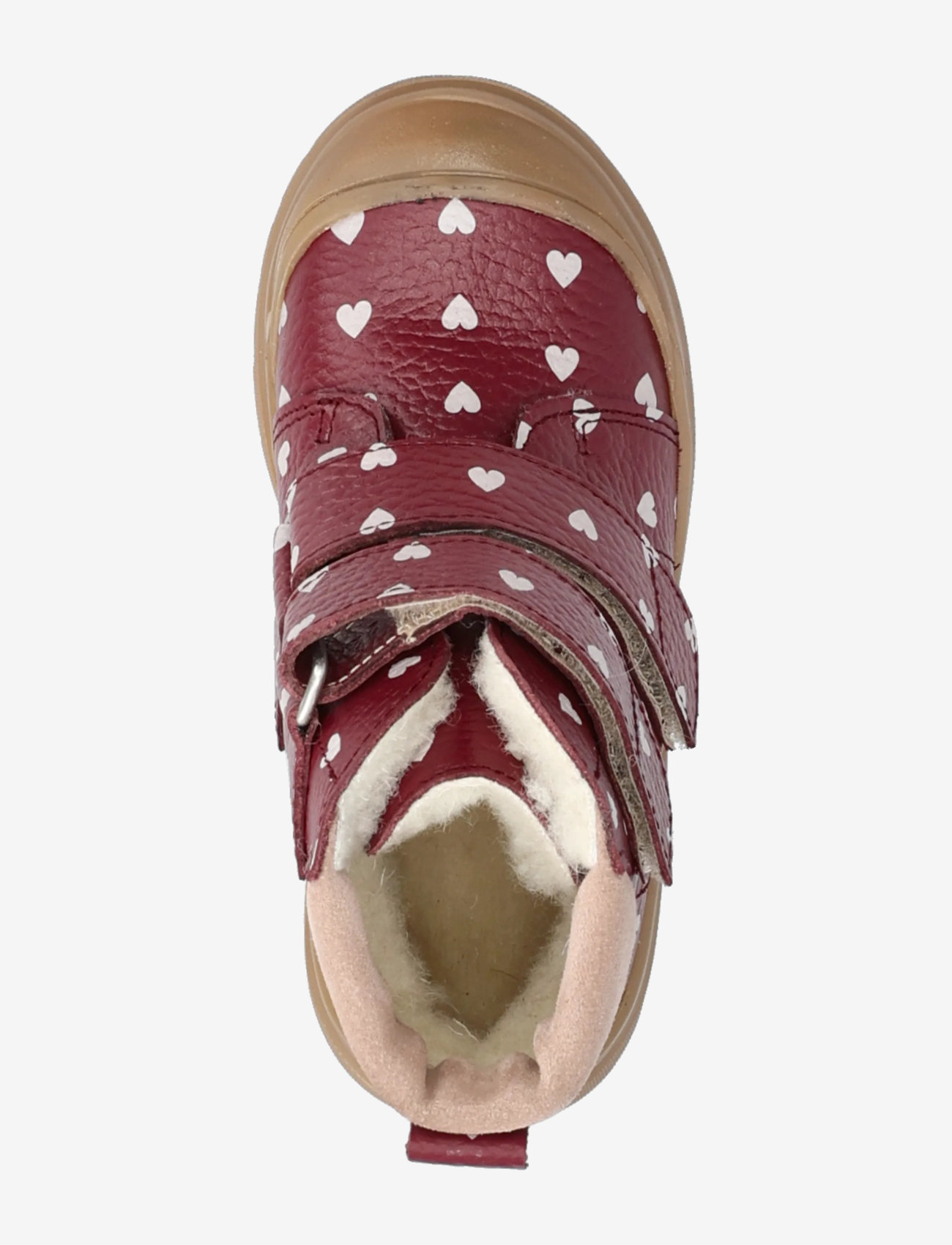 ANGULUS - Boots - flat - with velcro - winterstiefel - 3951/3222 berry hearts/rosebud - 3