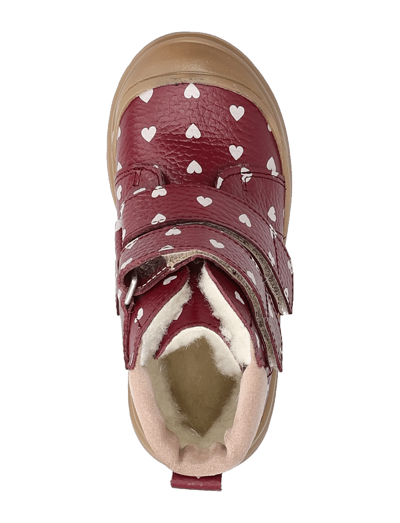 ANGULUS - Boots - flat - with velcro - winterstiefel - 3951/3222 berry hearts/rosebud - 3