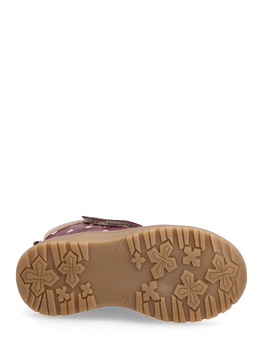 ANGULUS - Boots - flat - with velcro - winterstiefel - 3951/3222 berry hearts/rosebud - 4