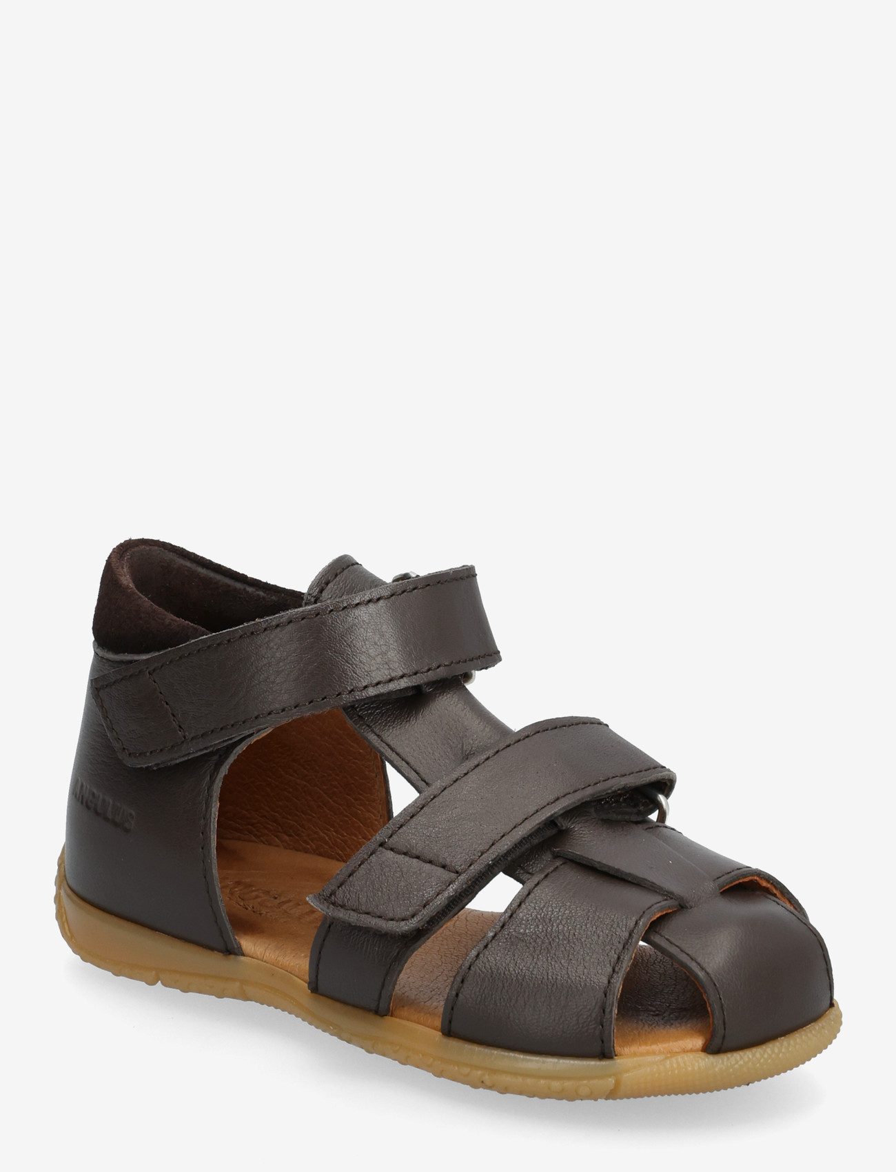 ANGULUS - Sandals - flat  - closed toe - shoes - 3200/1779 dark brown/dark brow - 0