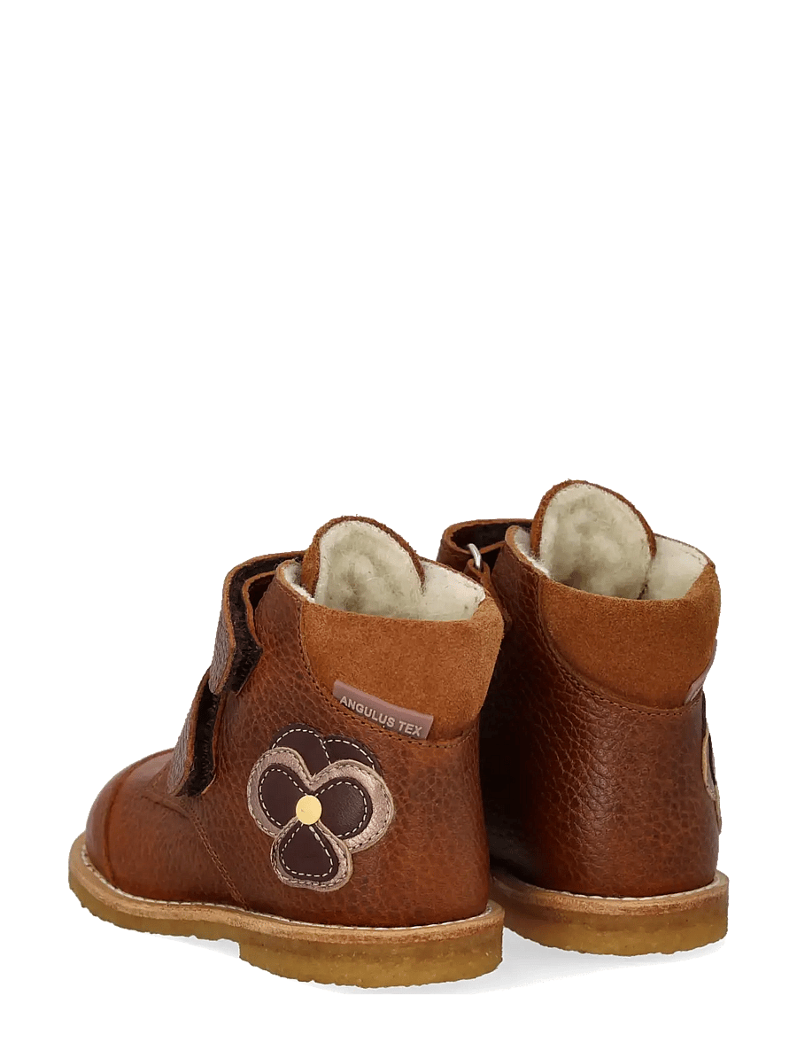 ANGULUS - Boots - flat - with velcro - vinterstövlar - 2509/2219 cognac - 2
