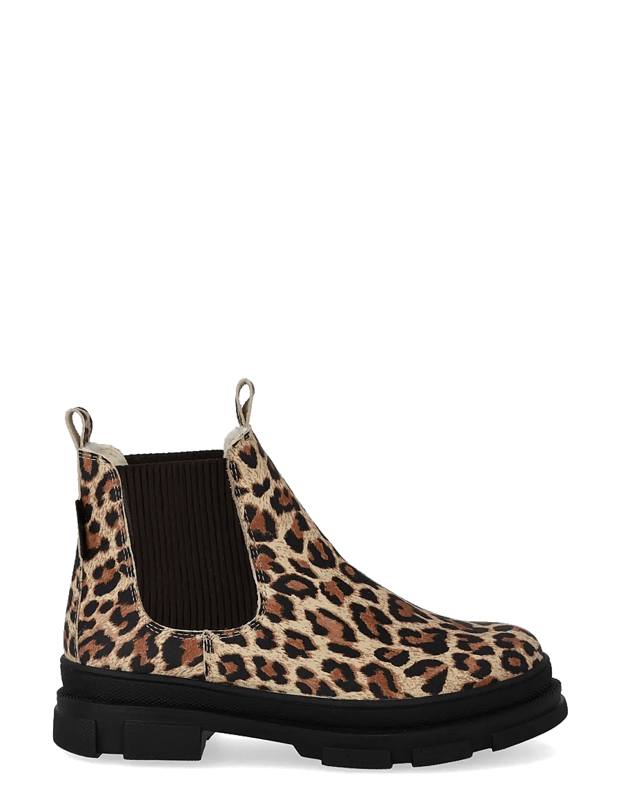 ANGULUS - Boots - flat - winter boots - 4020/046 beige leo/dark brown - 1