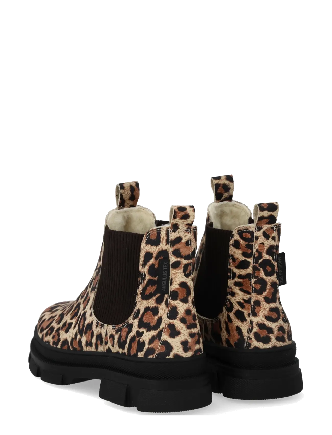 ANGULUS - Boots - flat - winter boots - 4020/046 beige leo/dark brown - 2