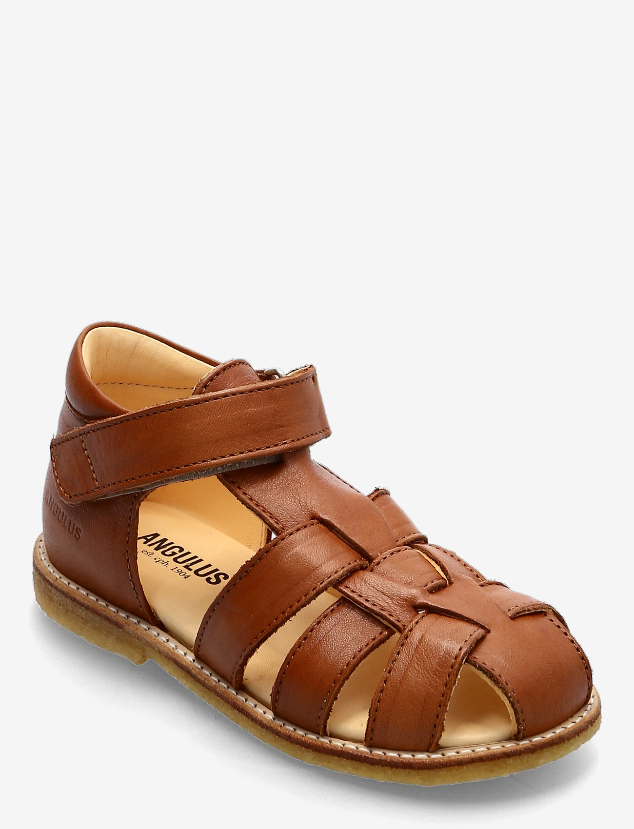 ANGULUS - Sandals - flat - closed toe -  - strap sandals - 1545 cognac - 0