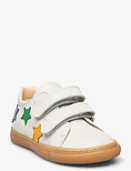 Shoes - flat - with velcro - 1493/A005 OFF WHITE/STARS