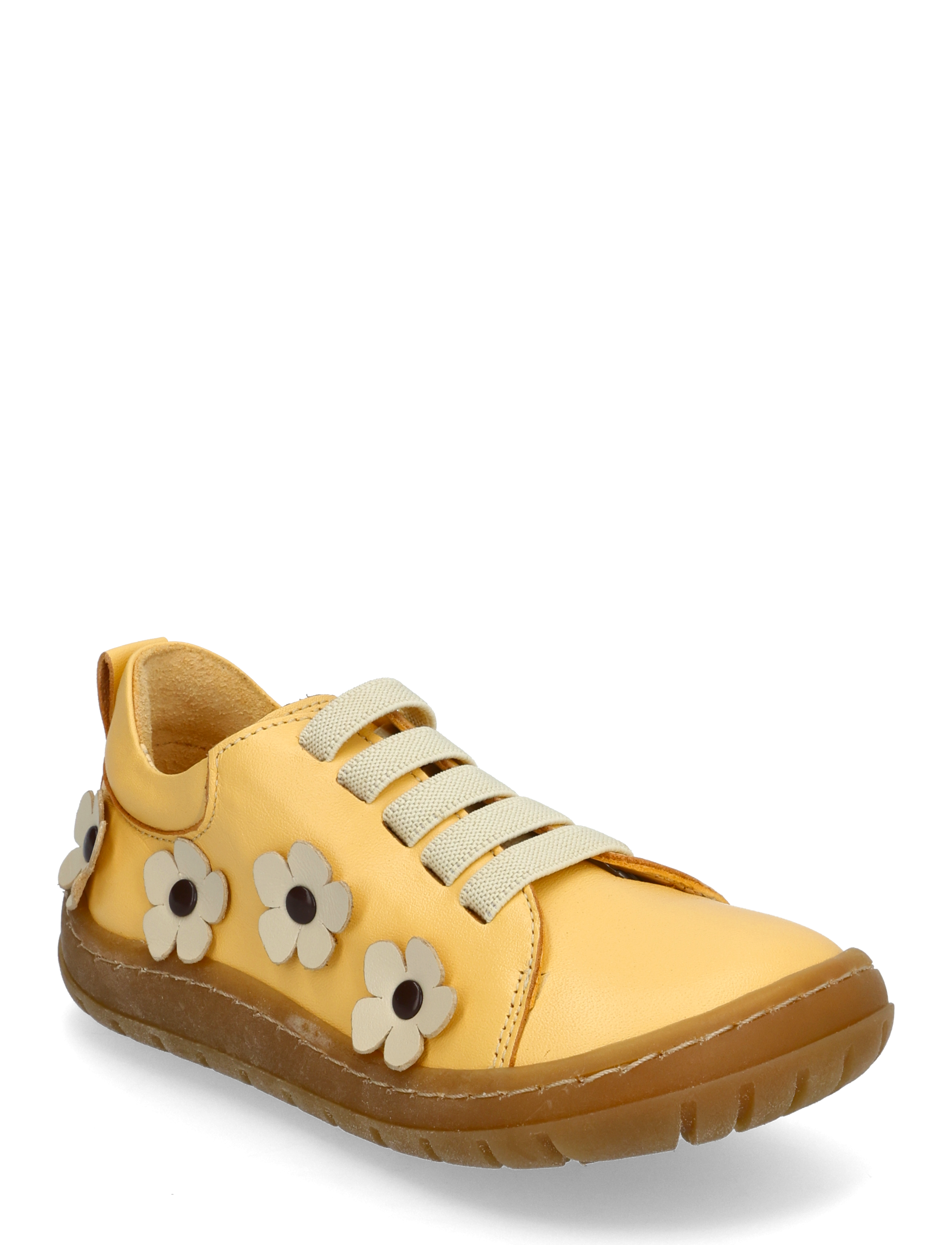 ANGULUS Shoes Flat With Lace, Børn, Blomstrede Slip-On Flade Sko, Gul, Str: 27