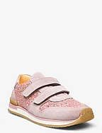Shoes - flat - with velcro - 2731/2750 PALE ROSE/ROSE GLITT