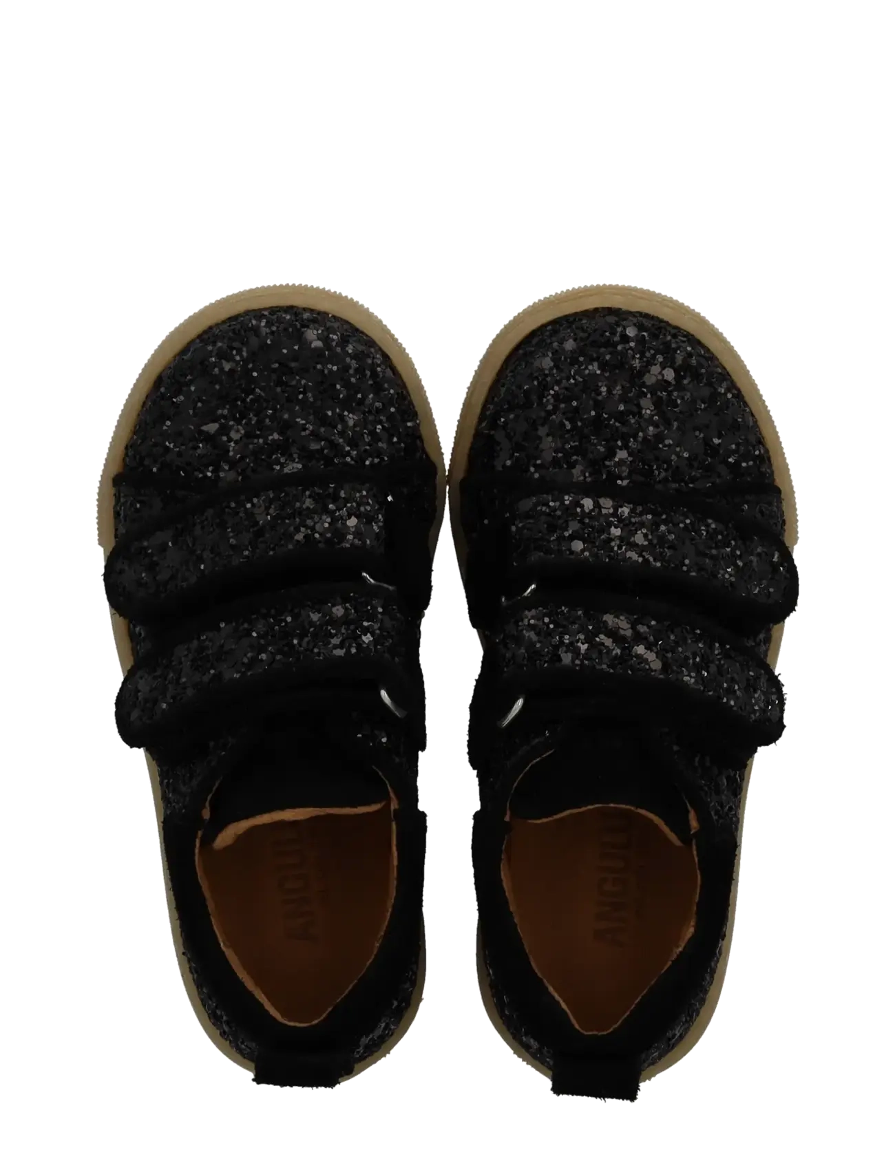 ANGULUS - Shoes - flat - with velcro - kõrge säärega tossud - 2486/1163 black glitter/black - 3