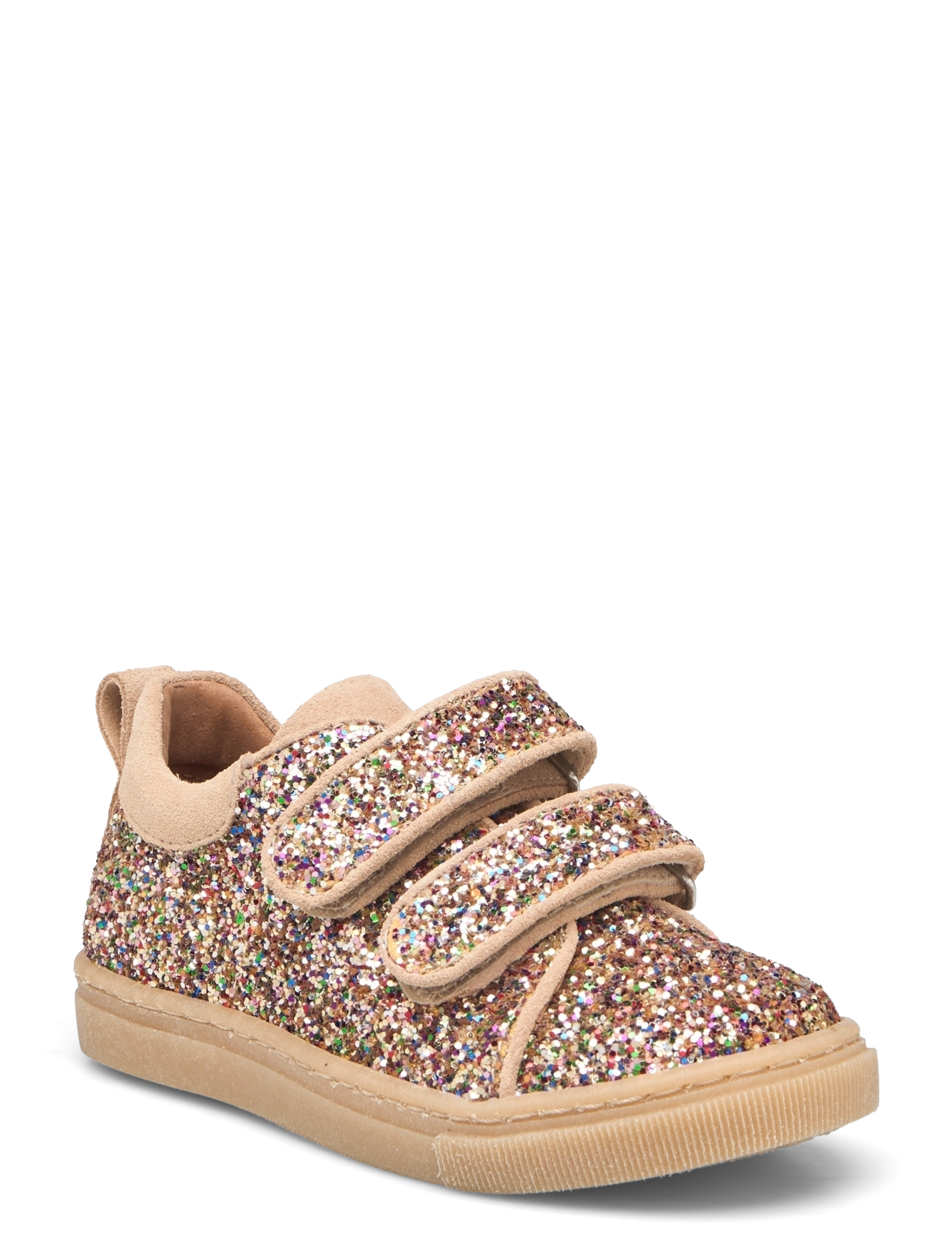 ANGULUS Shoes Flat With Velcro, Børn, Glitter Velcro Flade Sko, Pink, Str: 32