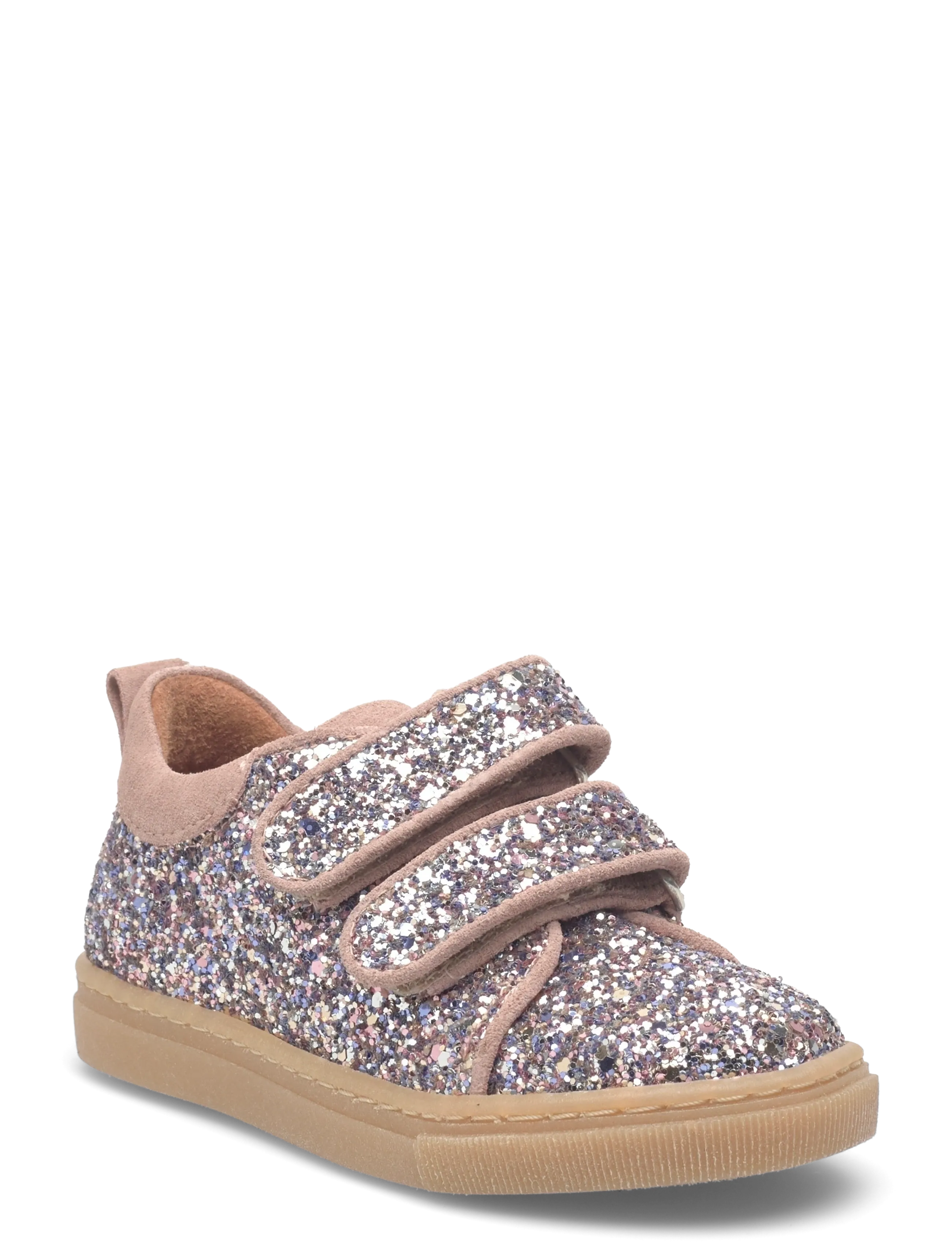 ANGULUS Shoes - flat - with velcro - Schuhe - 3296/3222 PASTEL MULTI GLITTER / silver