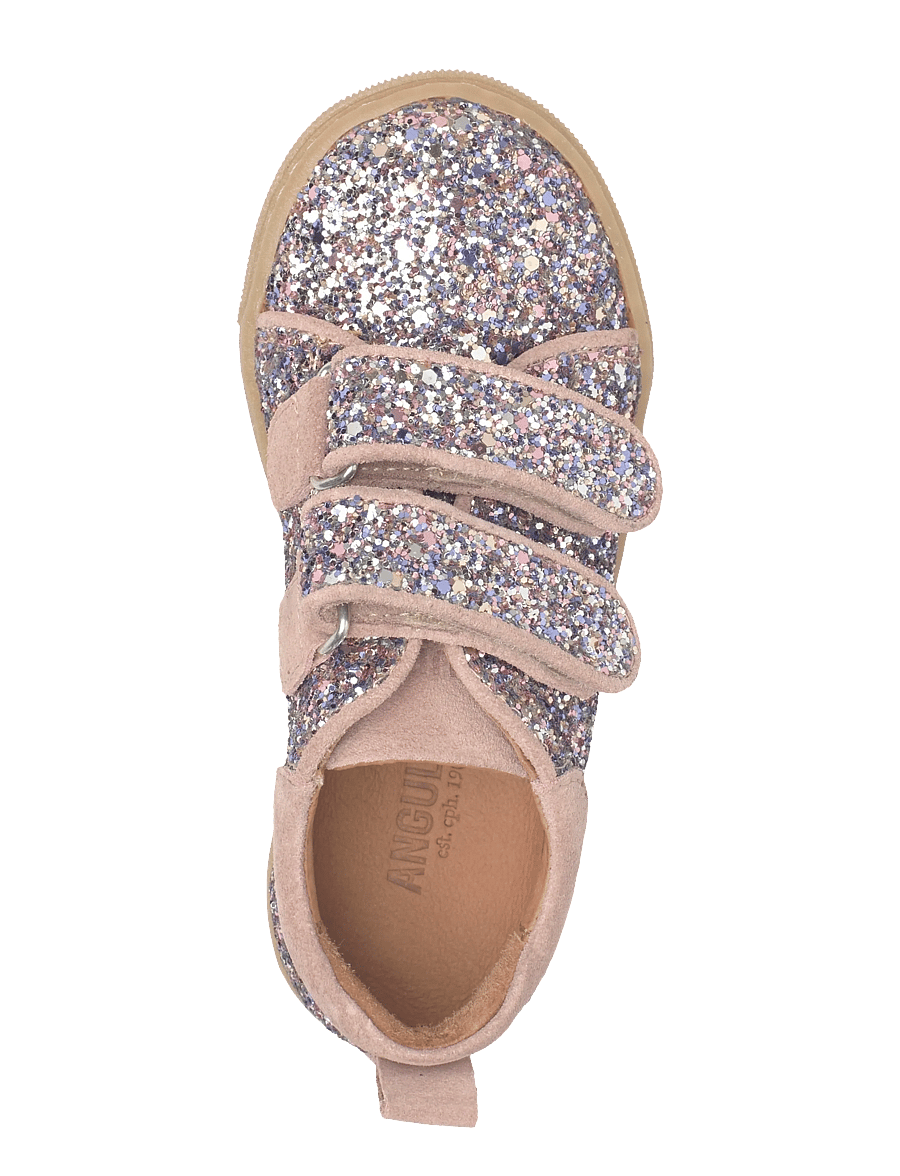 ANGULUS - Shoes - flat - with velcro - niedriger schnitt - 3296/3222 pastel multi glitter - 3